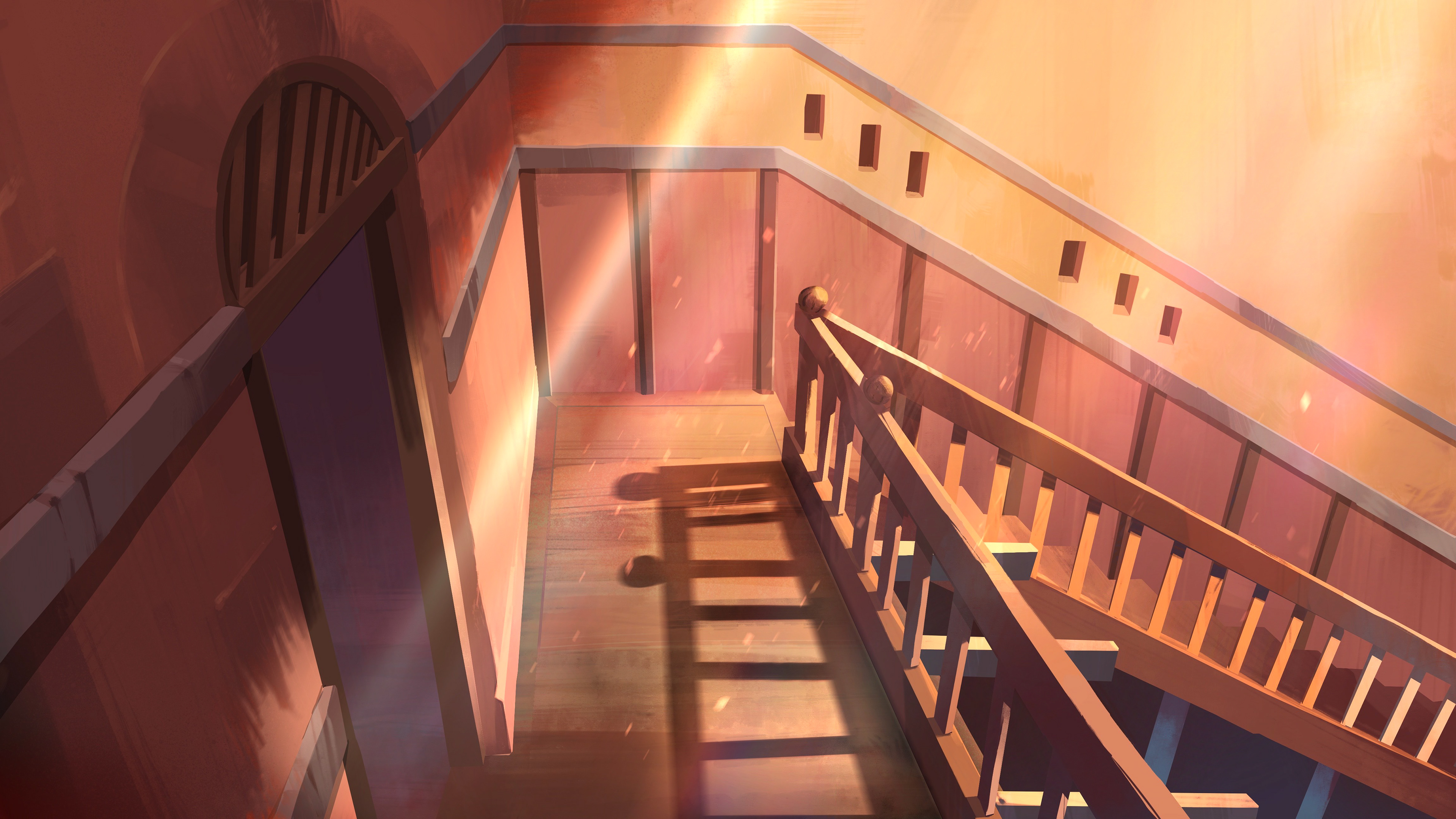 Background painting for the Grandmother's House (film location)