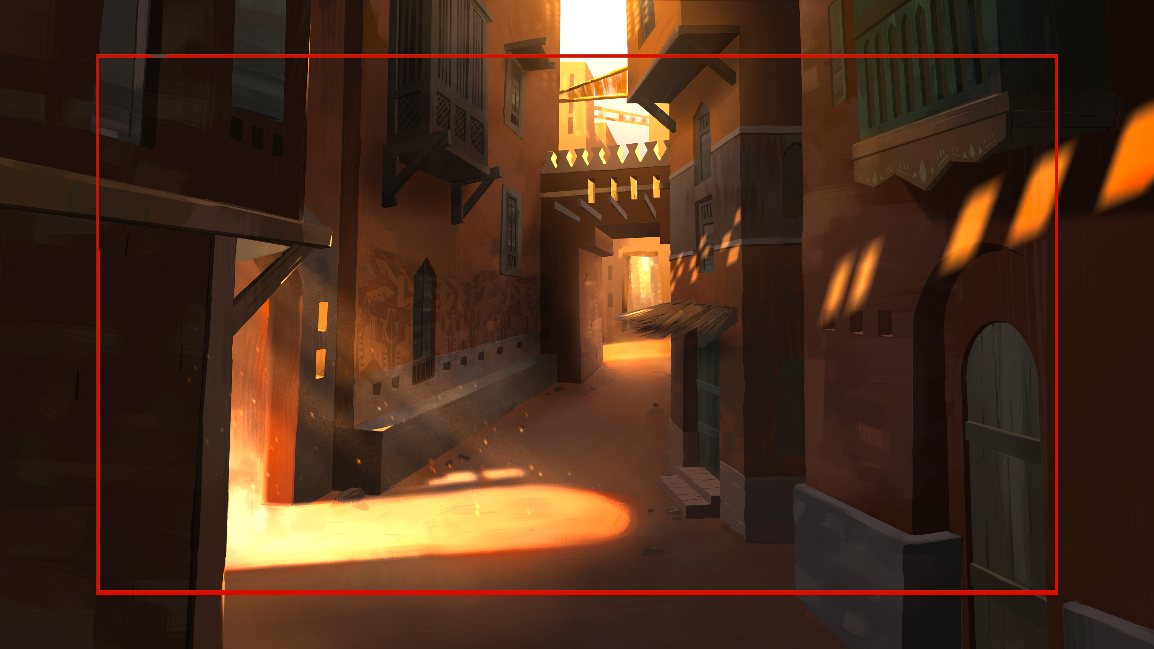 Background painting for El Wajh (film location)