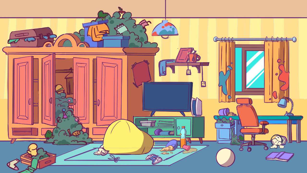 Concept frame – Tariq’s room (Day).