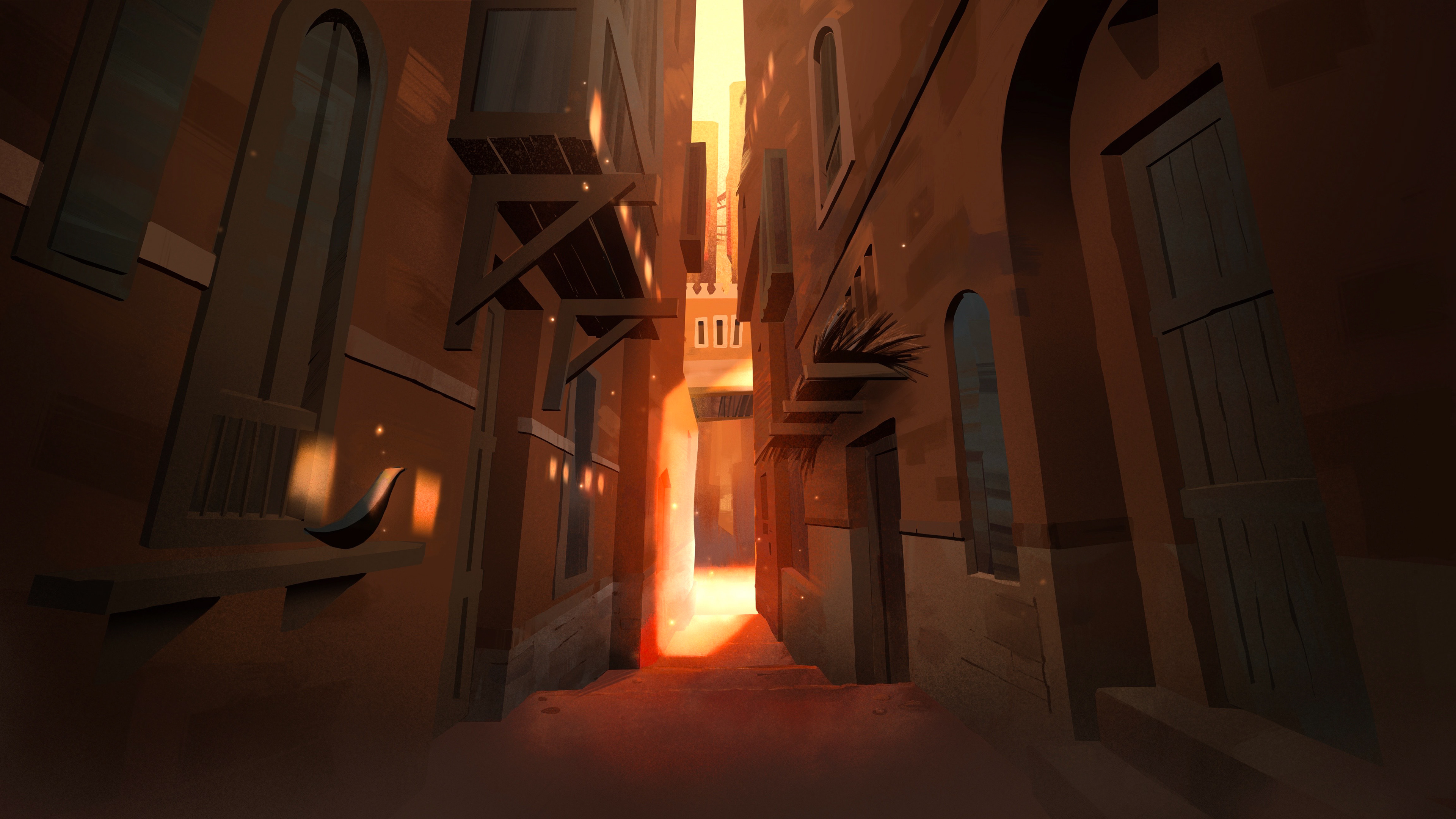 Background painting for El Wajh (film location)