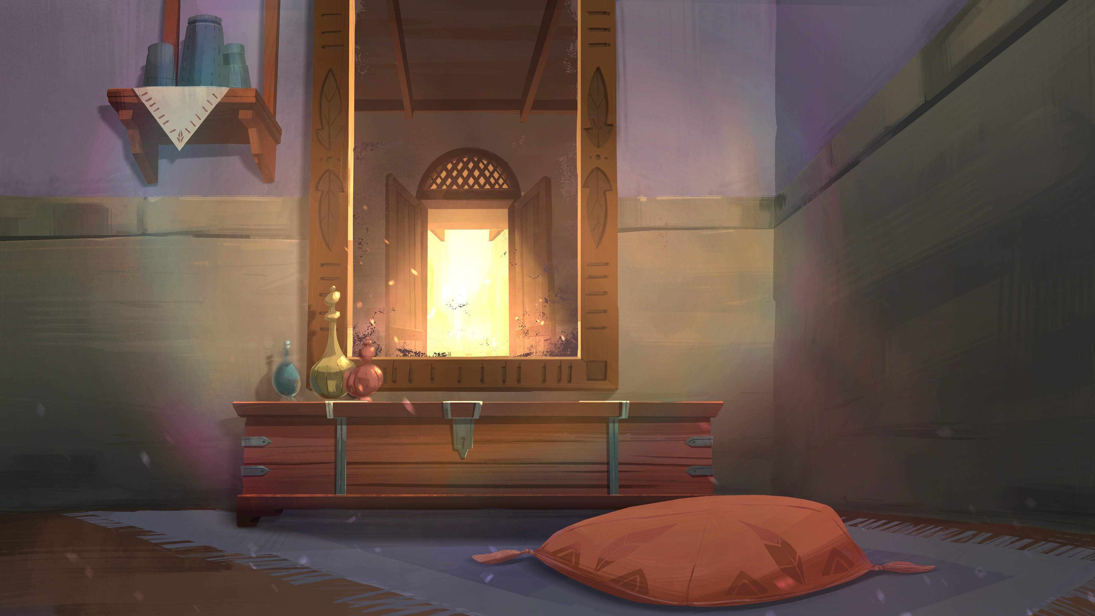 Background painting for the Grandmother's House (film location)