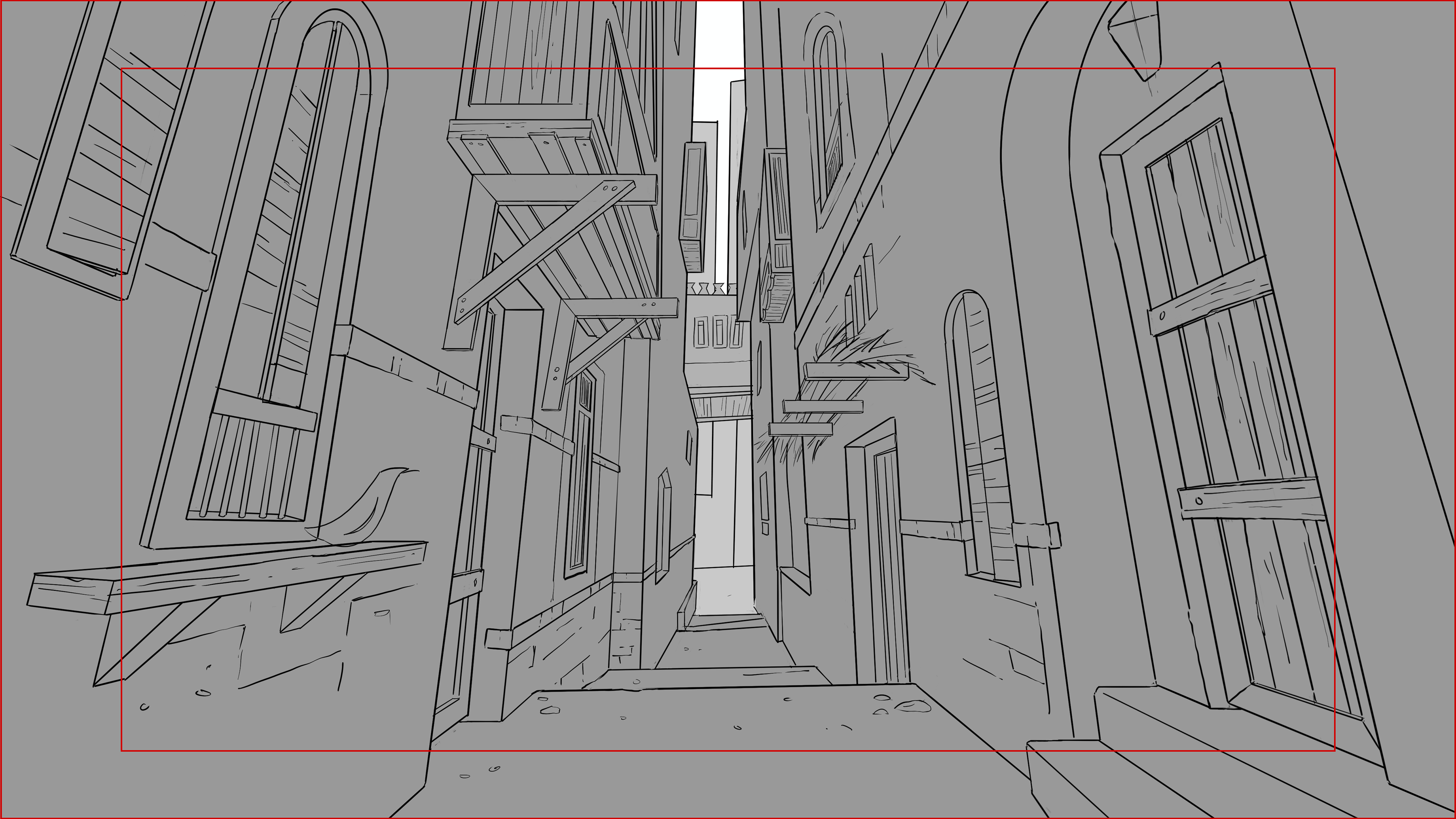 Background layout design for El Wajh (film location)