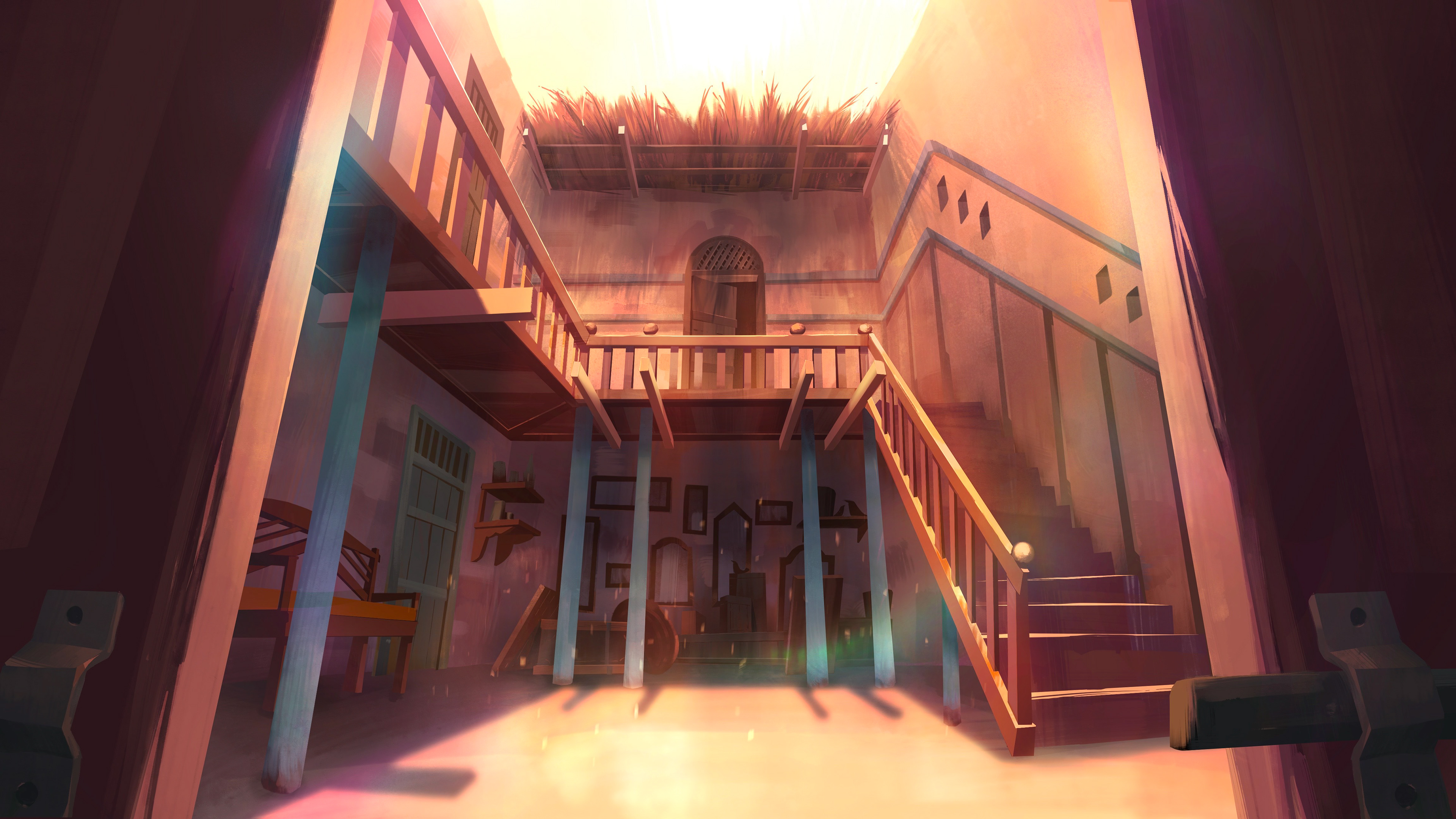 Background layout and painting for the Grandmother's House (film location)