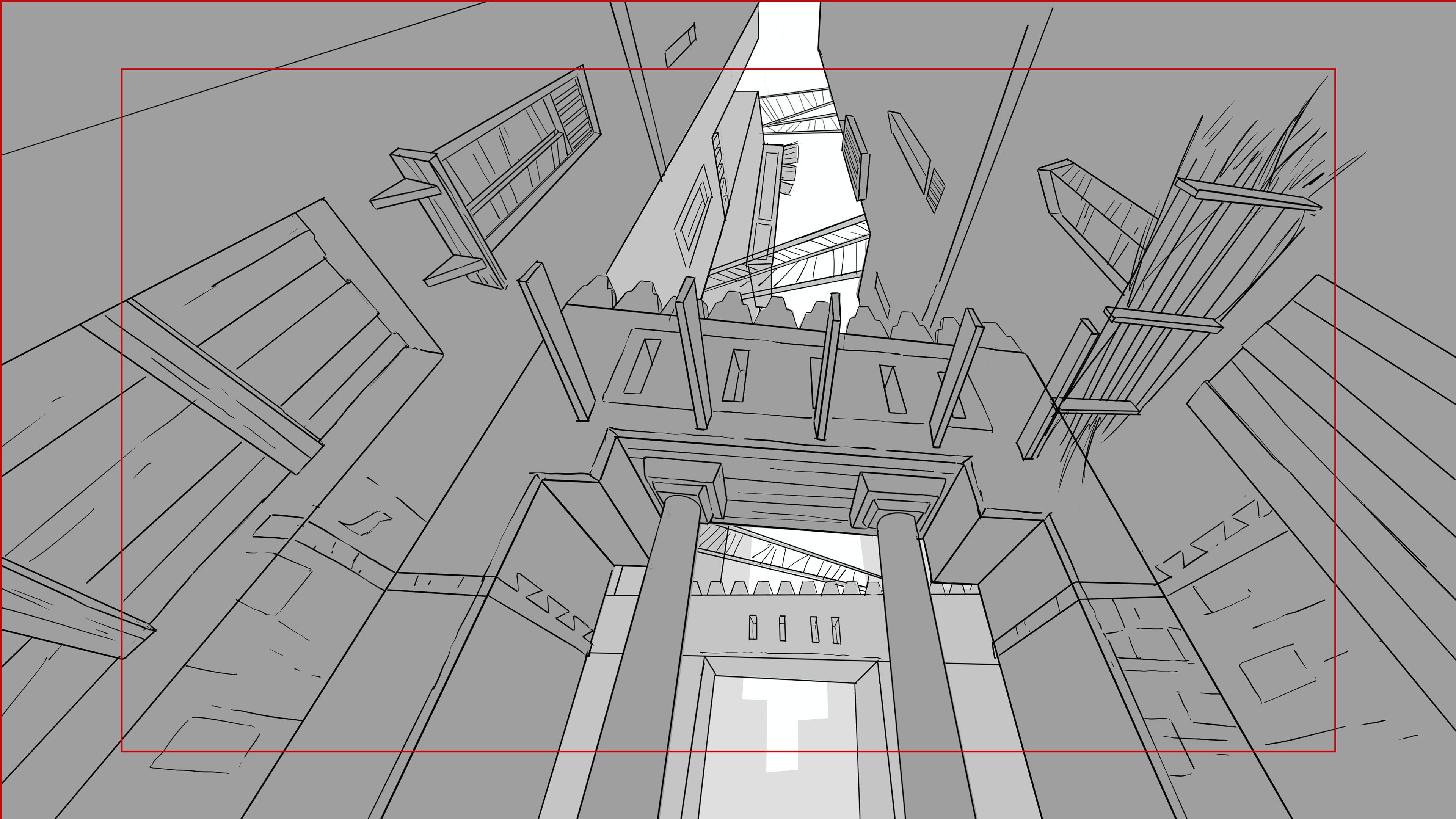 Background layout design for El Wajh (film location)