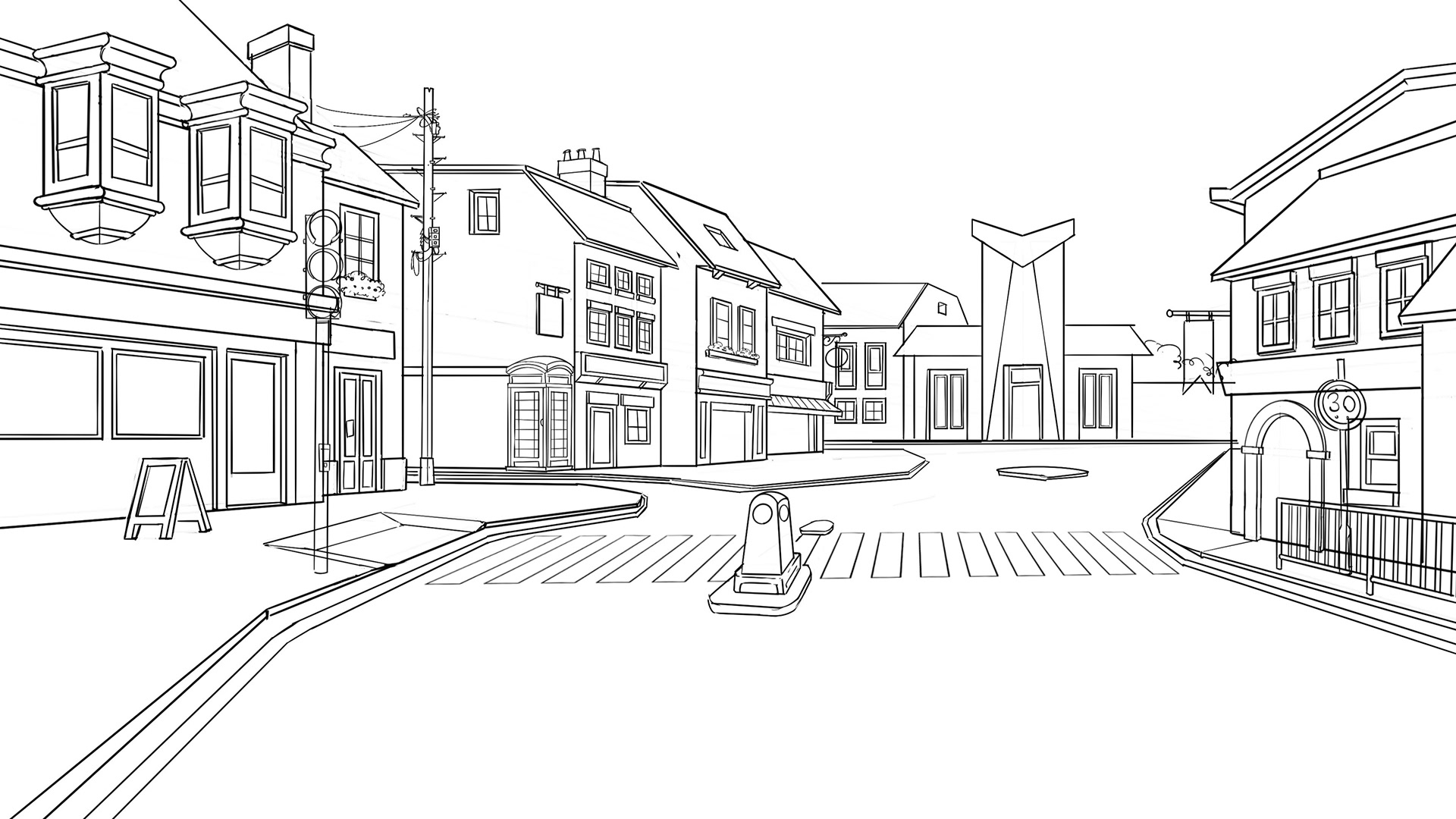 Initial sketch of the splash screen