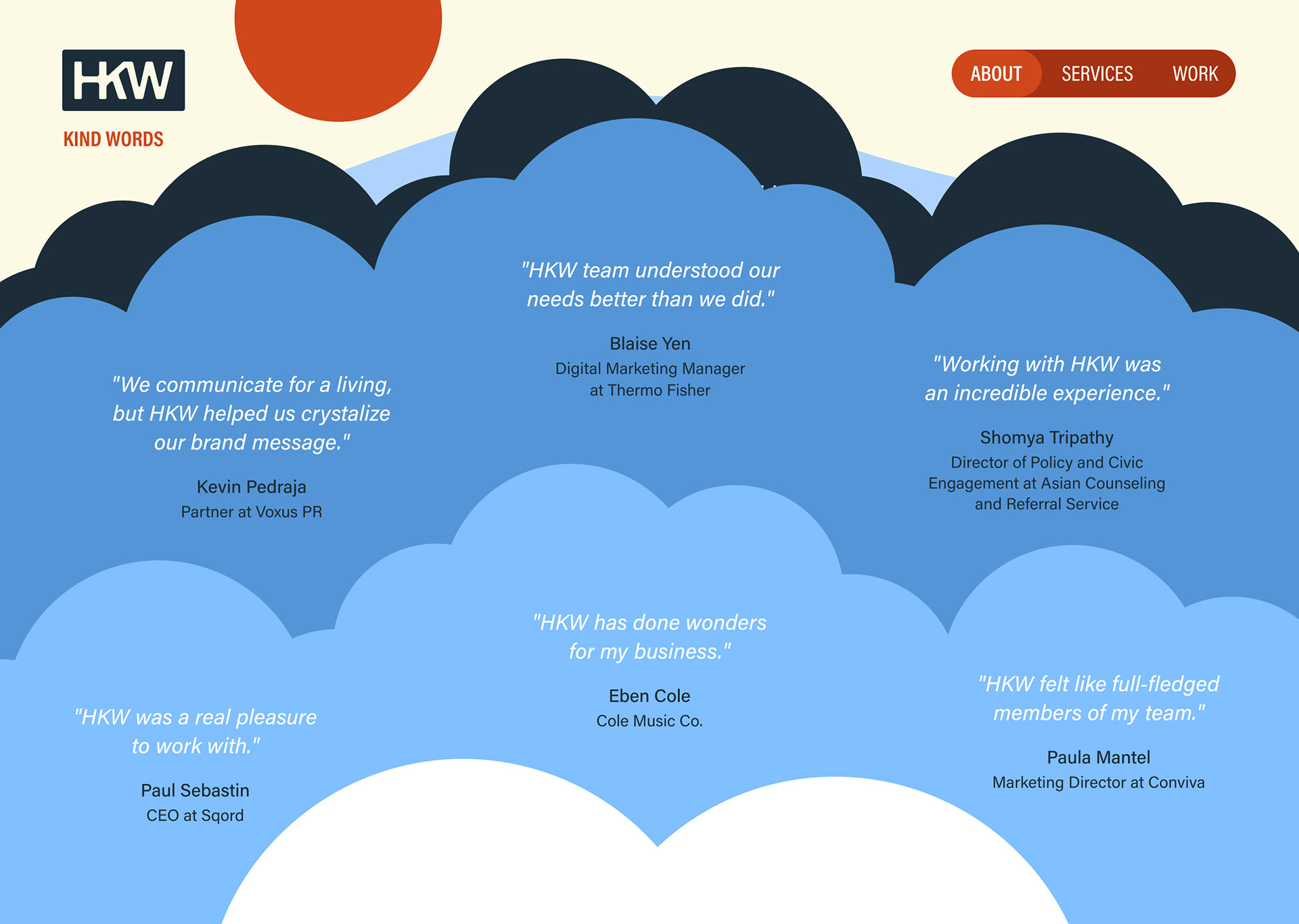 About page - next section (scroll)