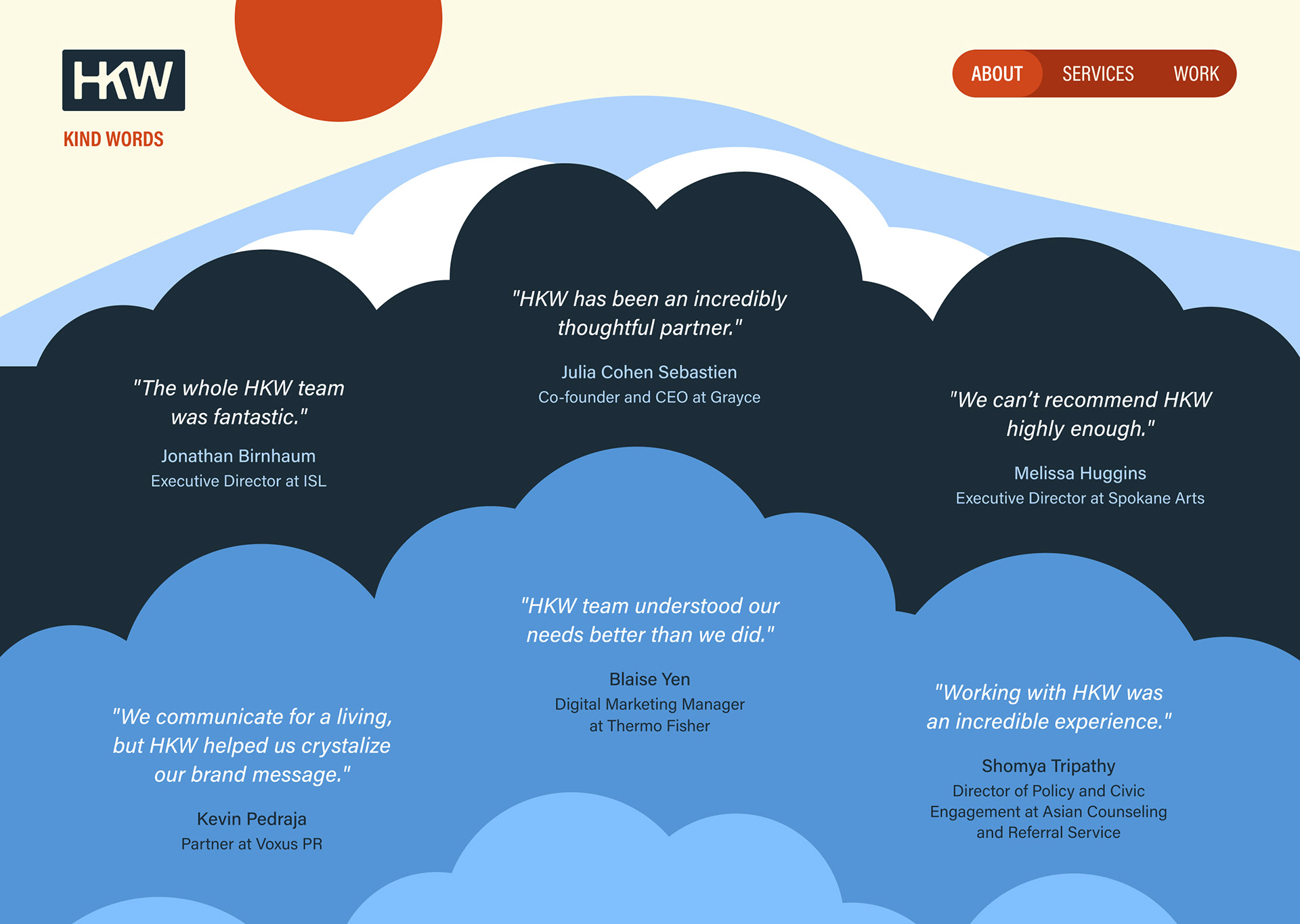 About page - next section (scroll)