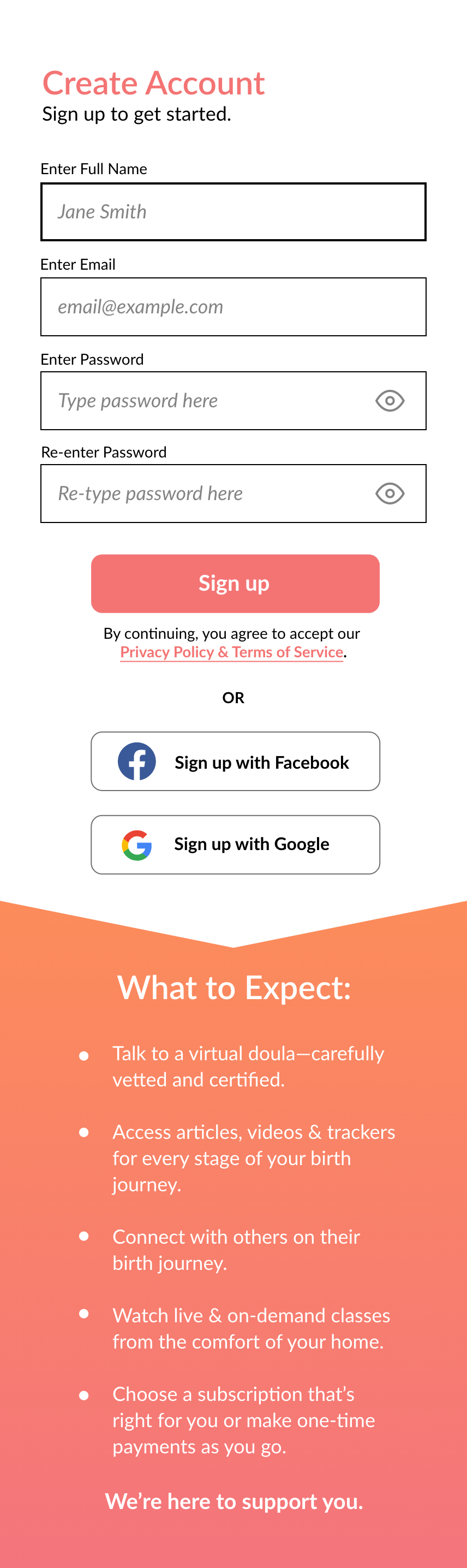 Sign up