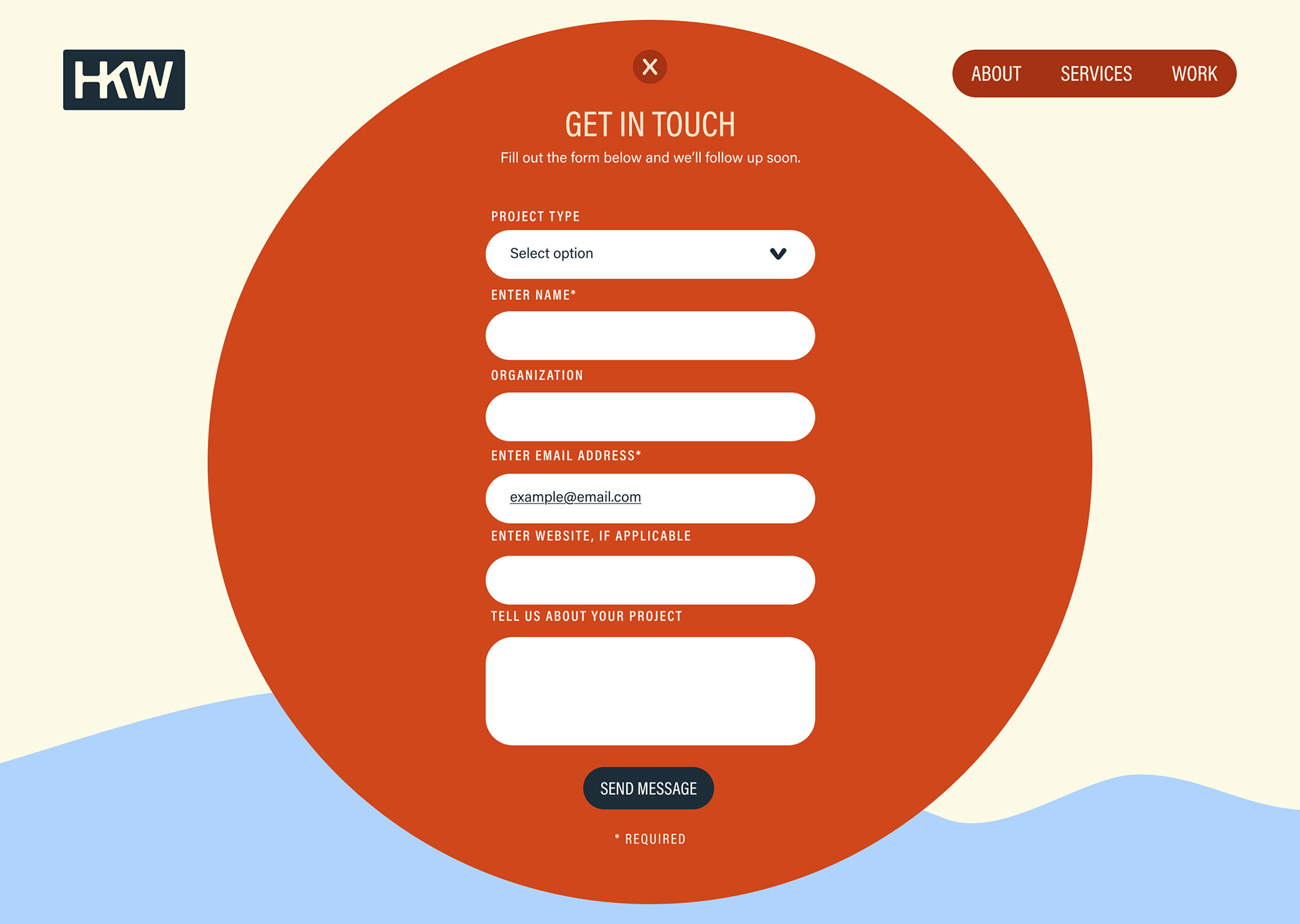 Contact - UX/UI design