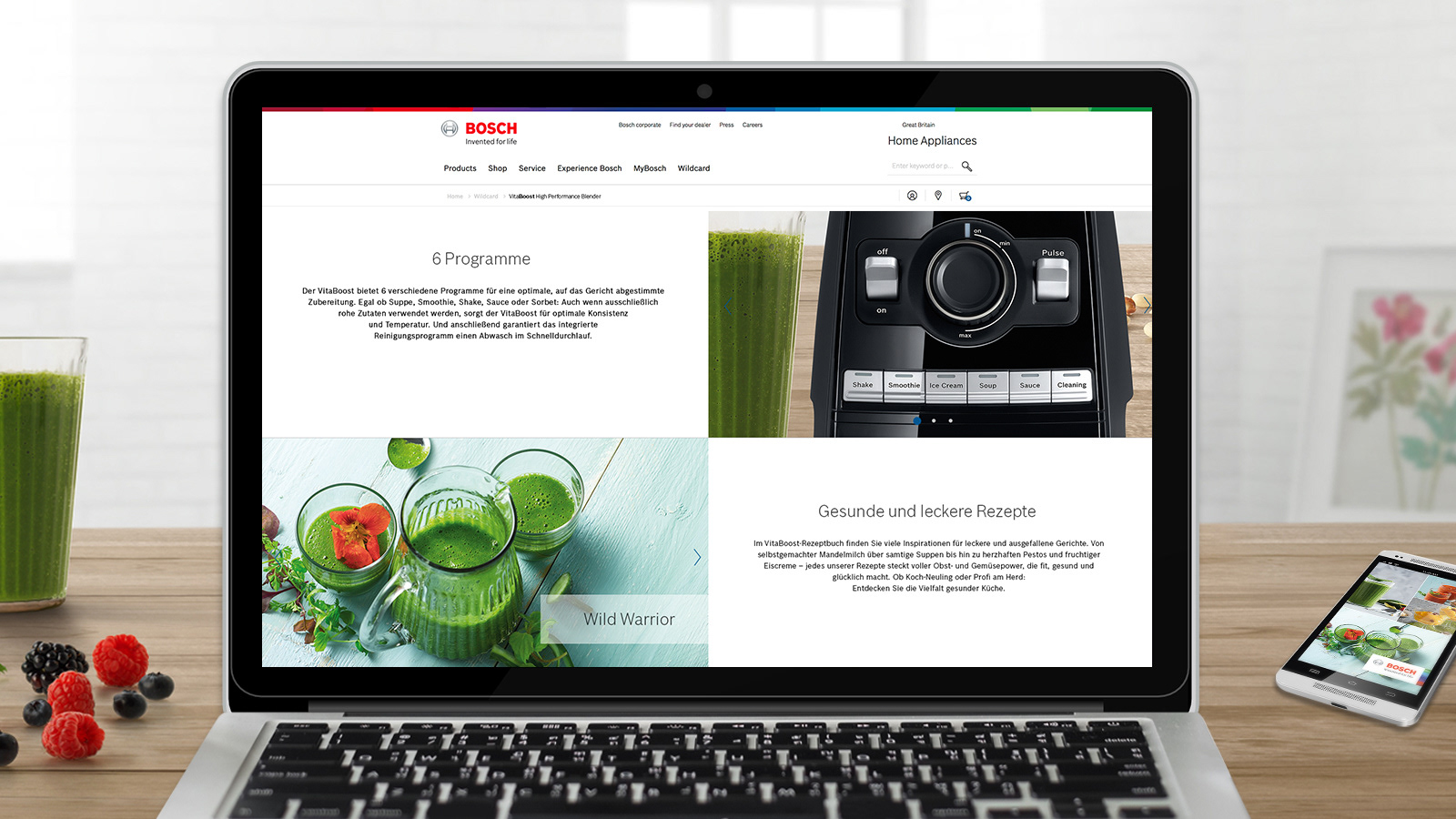 Online communication: Website & Banners.