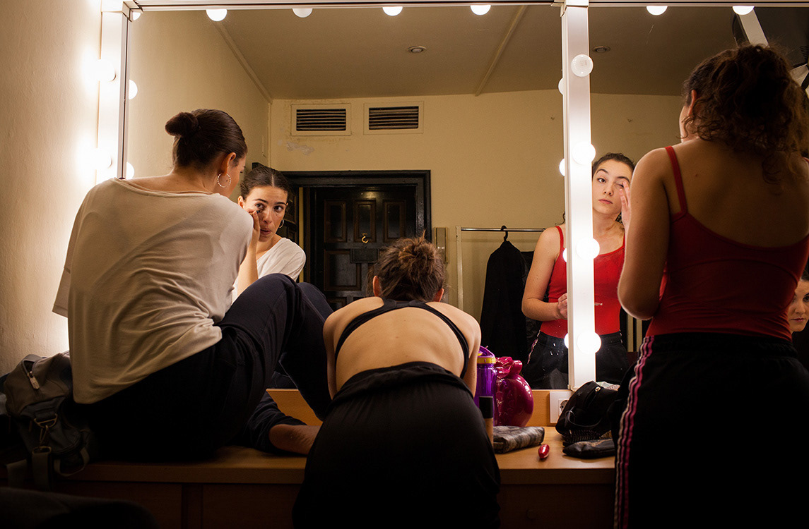 dancers in dressing room