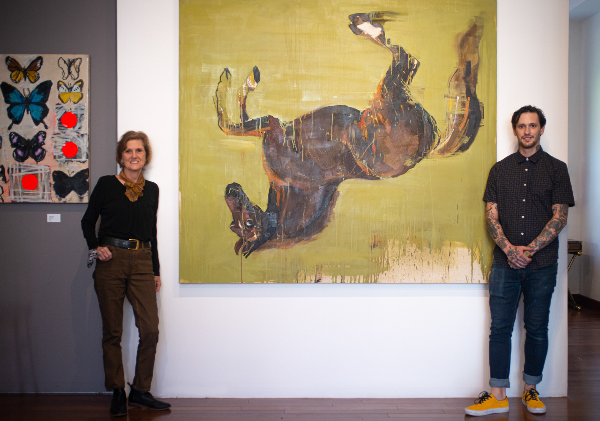 Gallerist Elaine Fleck, Artist Mike Rachlis
