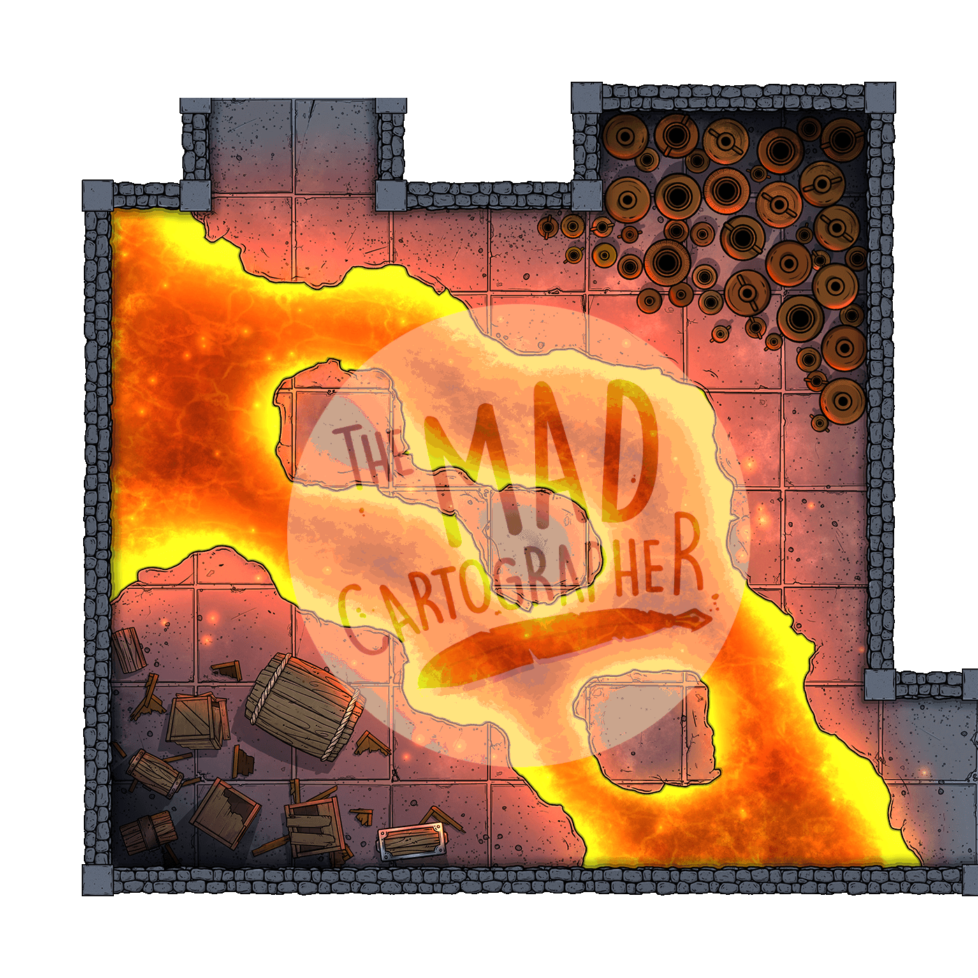 Modular Dungeon room for The MAD Cartographer