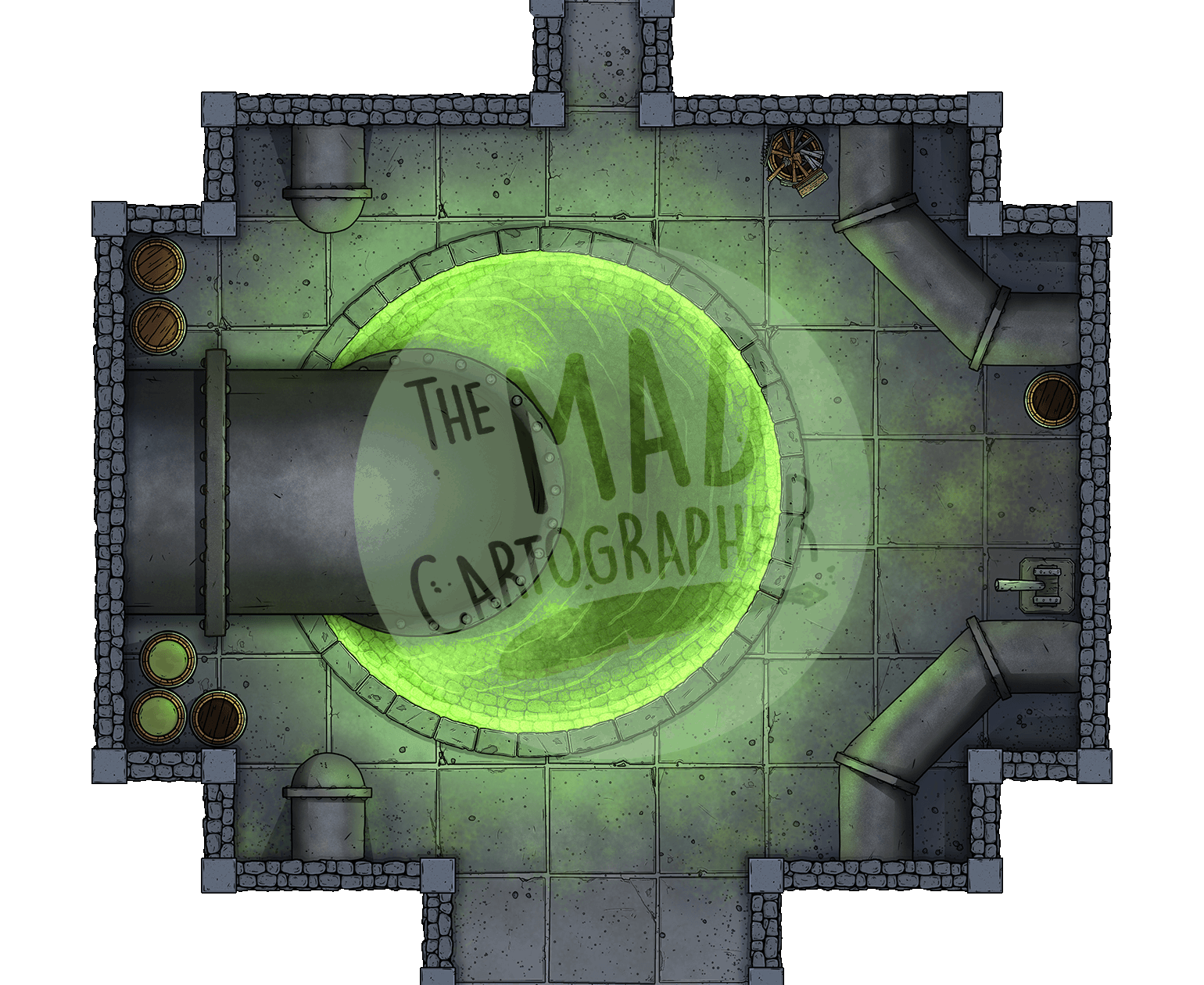 Modular Dungeon room for The MAD Cartographer