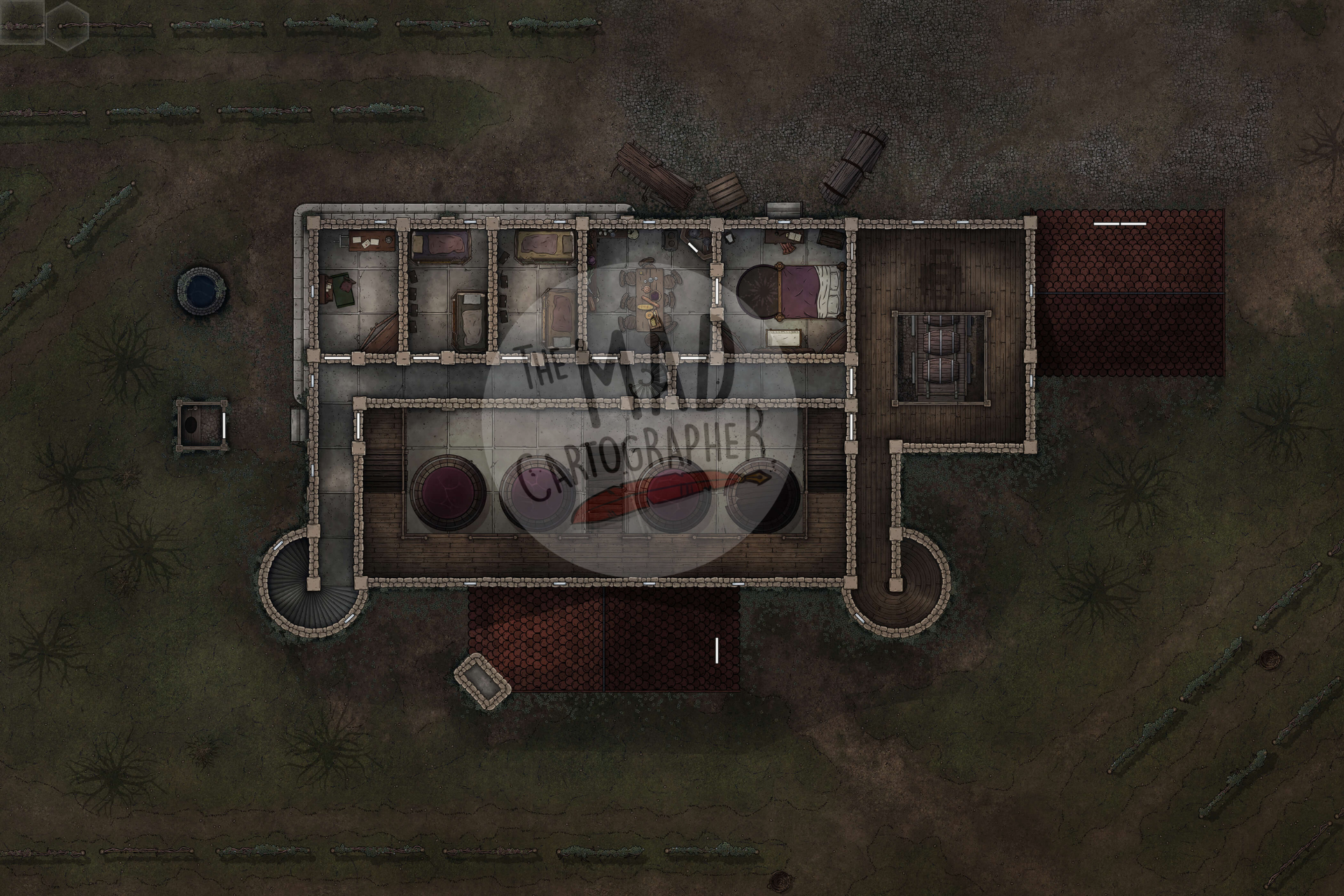Gothic Winery Upstairs for The MAD Cartographer