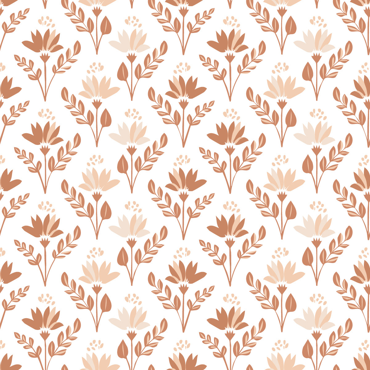 Monochromatic Symmetrical Florals