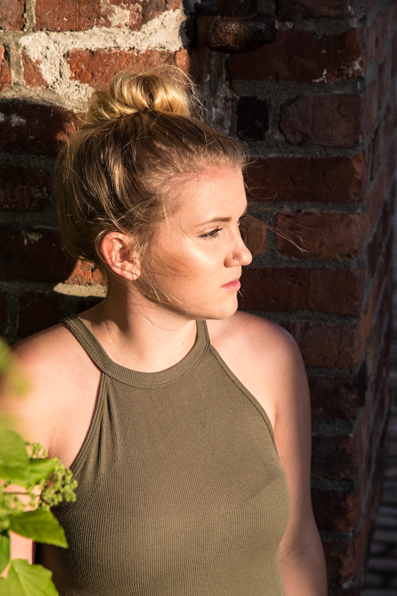 Erica looking over the sea from the Oslo Fortress