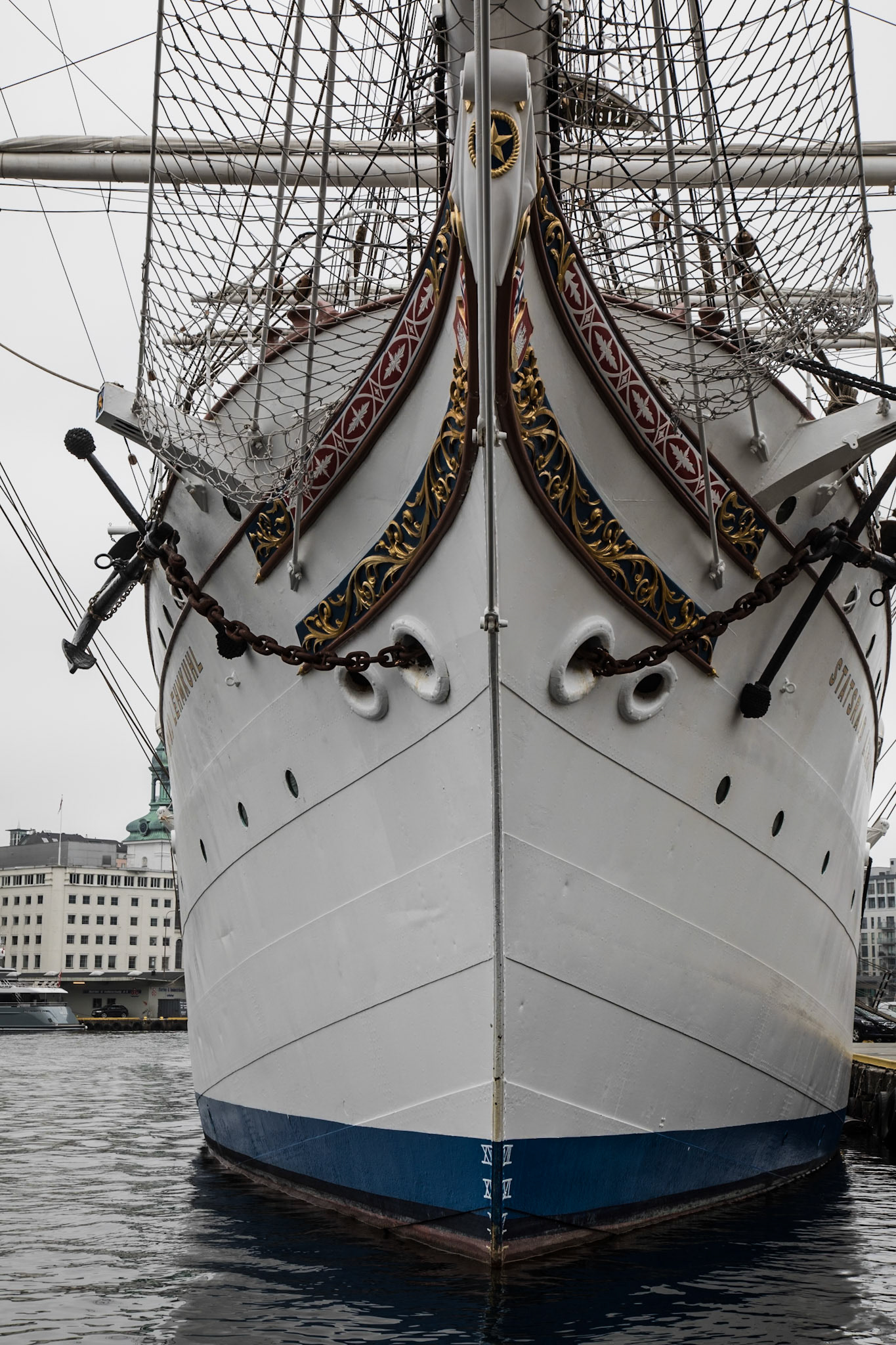 Sailing Ship in Bergen Harbor
