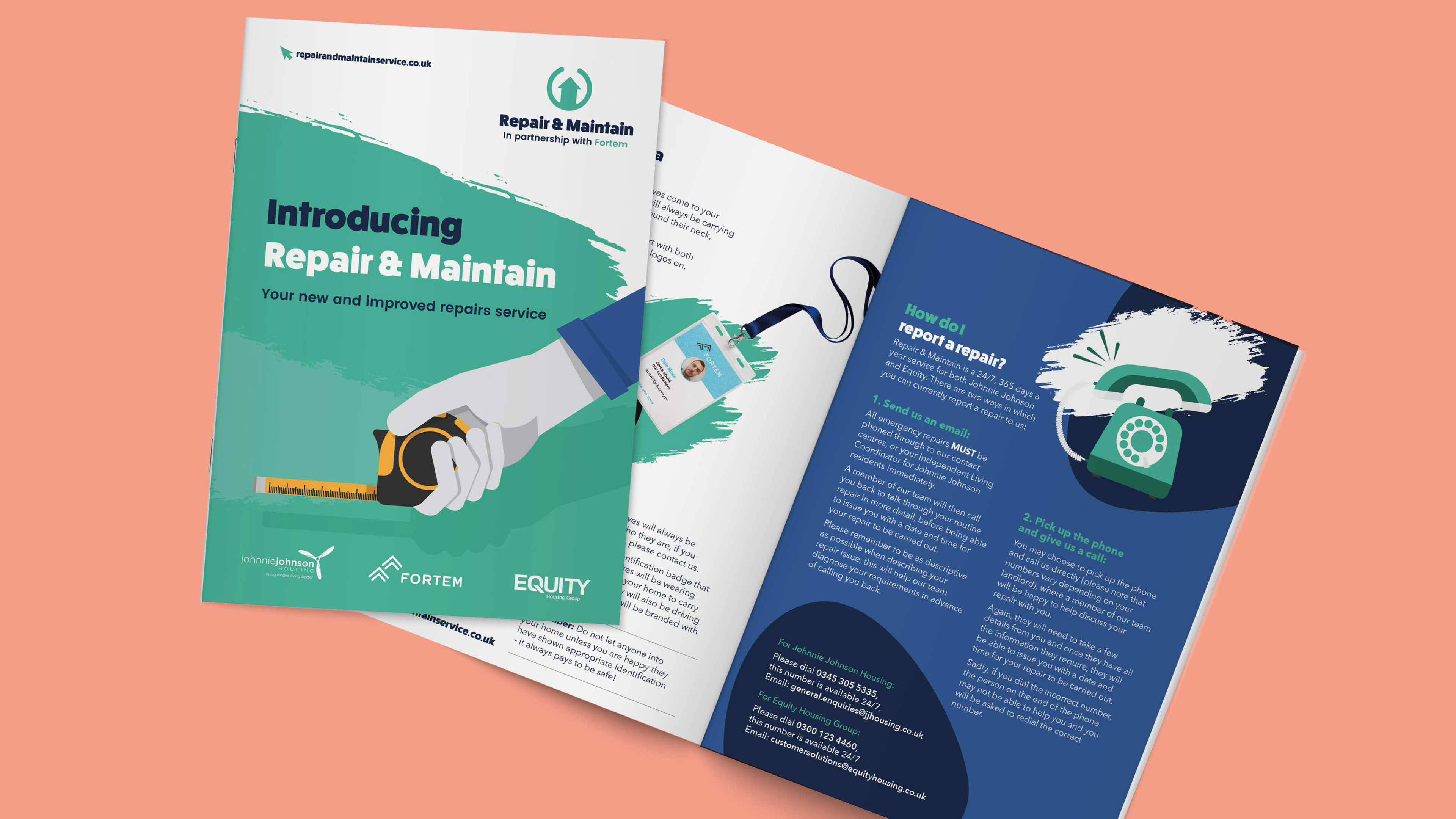 Image showing booklet introducing "Repair and Maintain" to customers