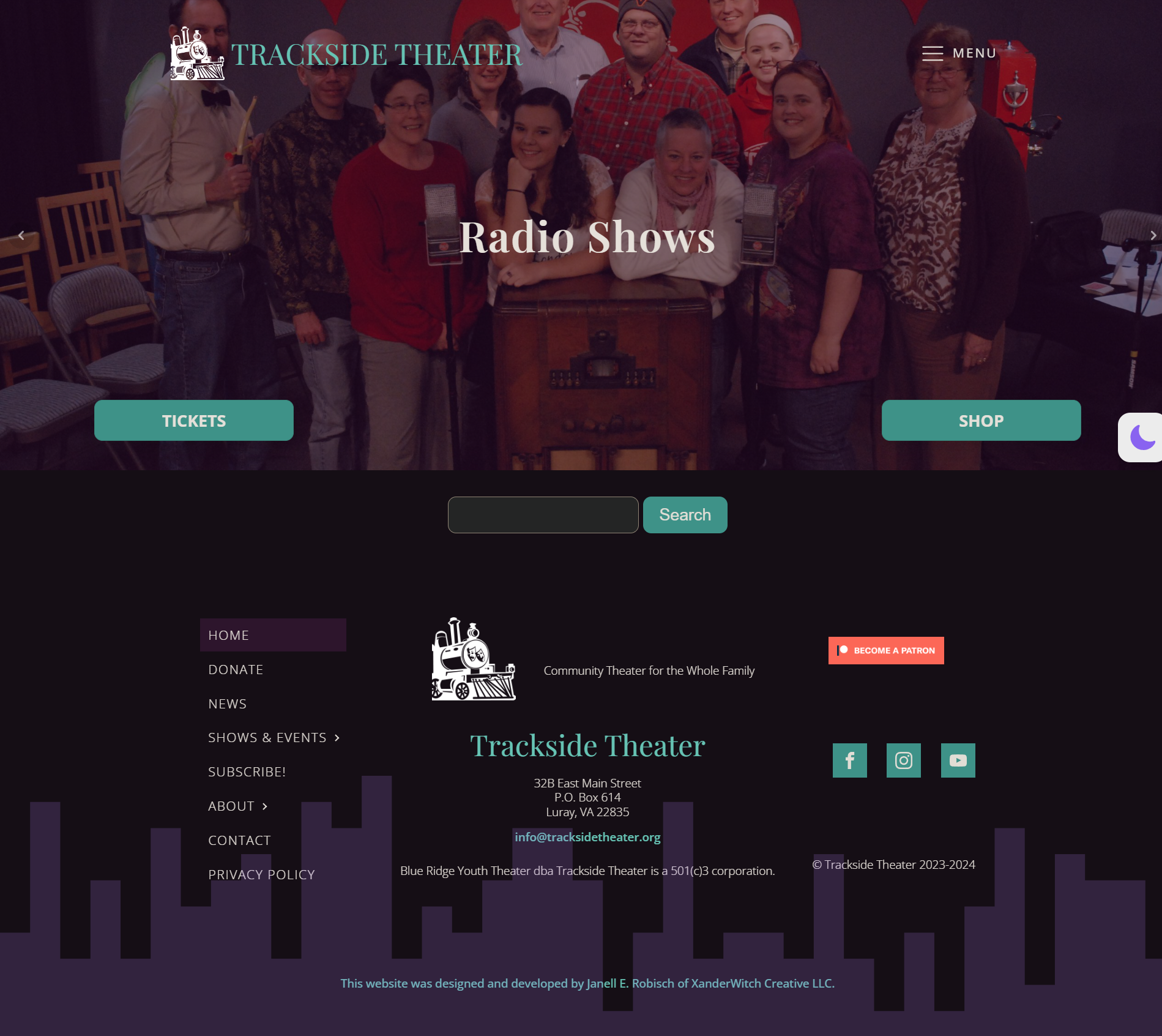 Website Home with Image Slider and Footer