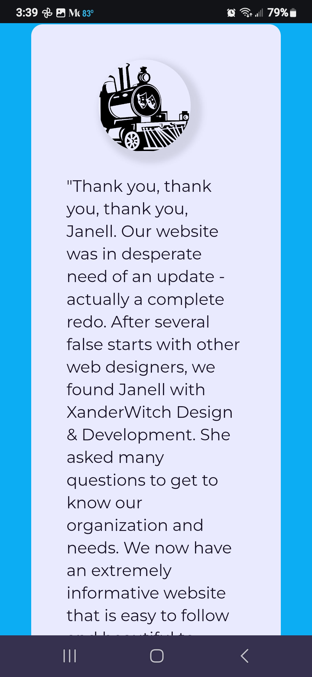 Home Page Testimonial - Mobile