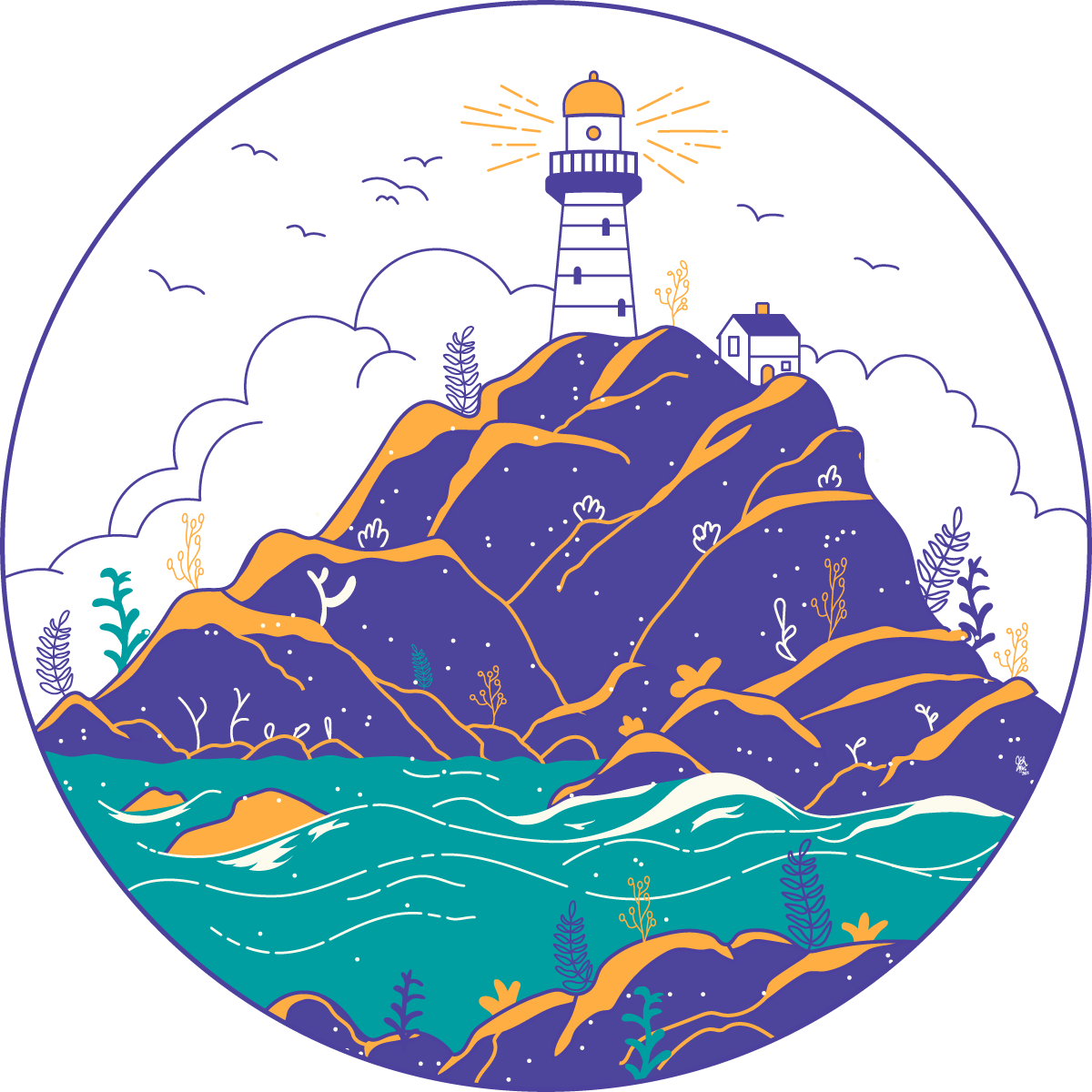Lighthouse 1 Created in Adobe Illustrator from a Tutorial