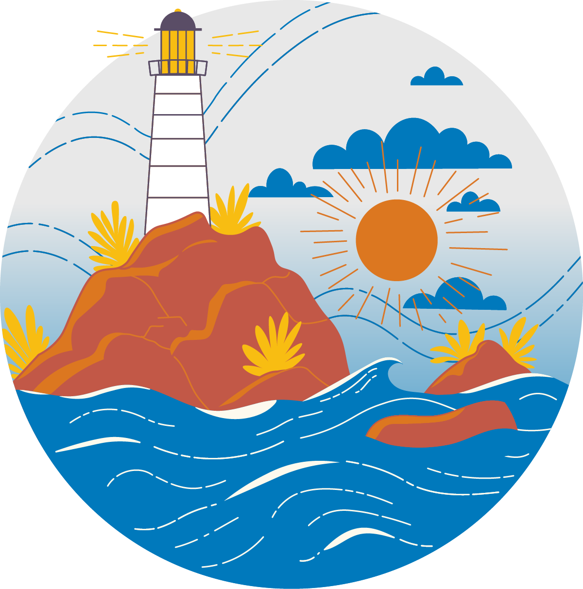 Lighthouse 1 Created in Adobe Illustrator from a Tutorial