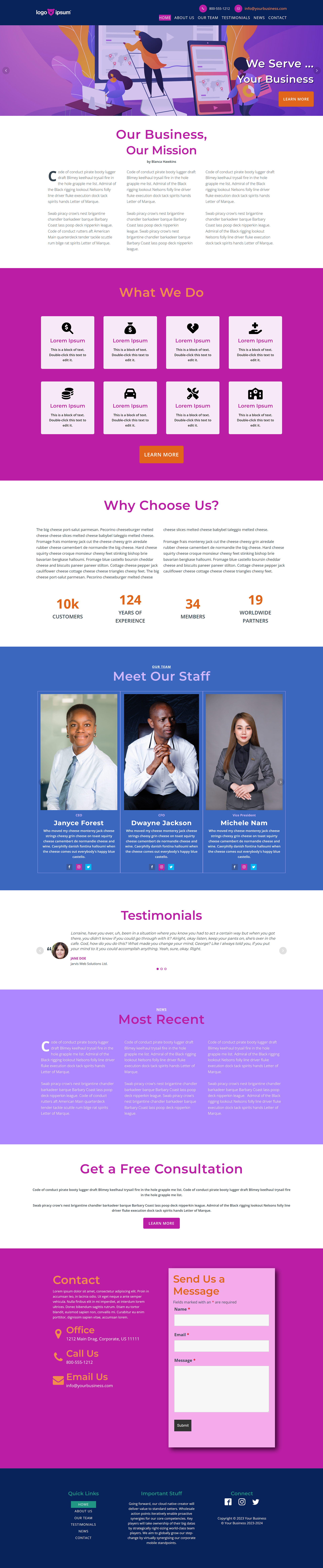 Single-Page Website (Student Project)