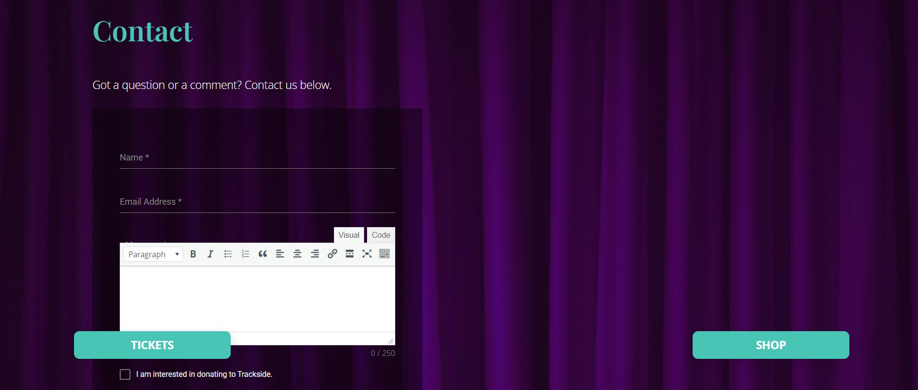 Website Contact Page
