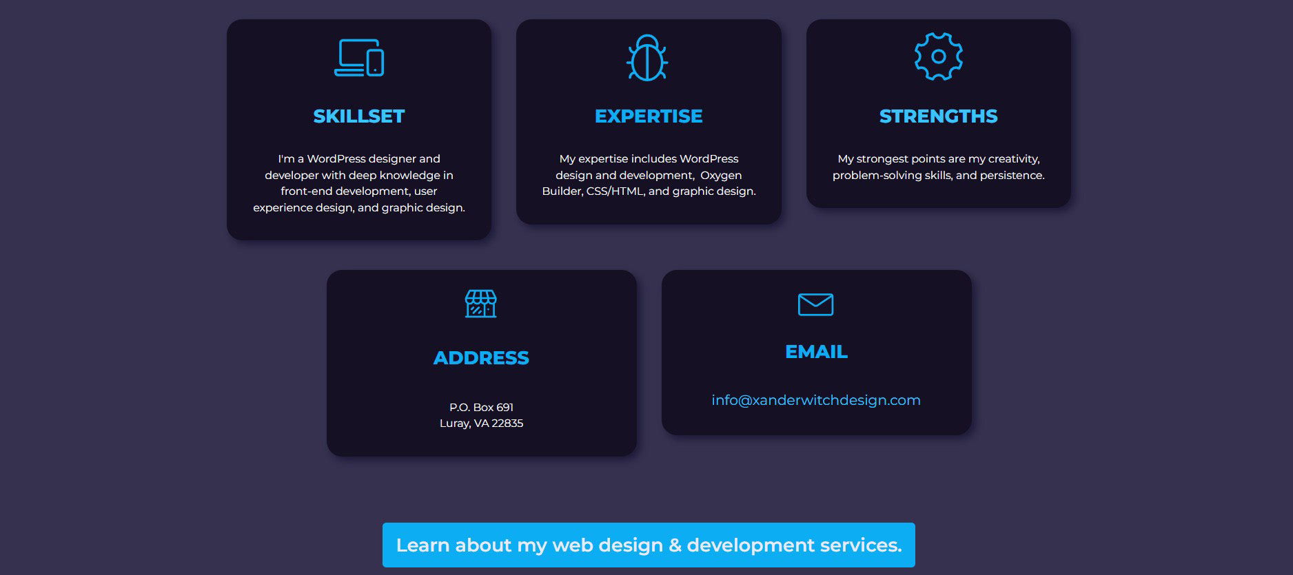 Homepage Skill Highlight