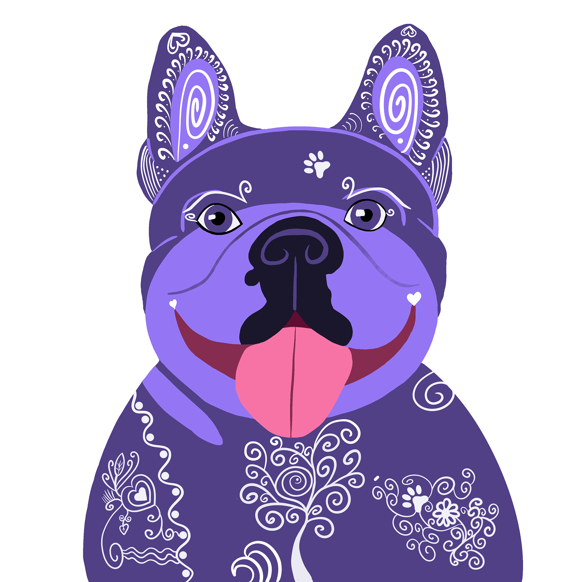 Purple French Created in Procreate