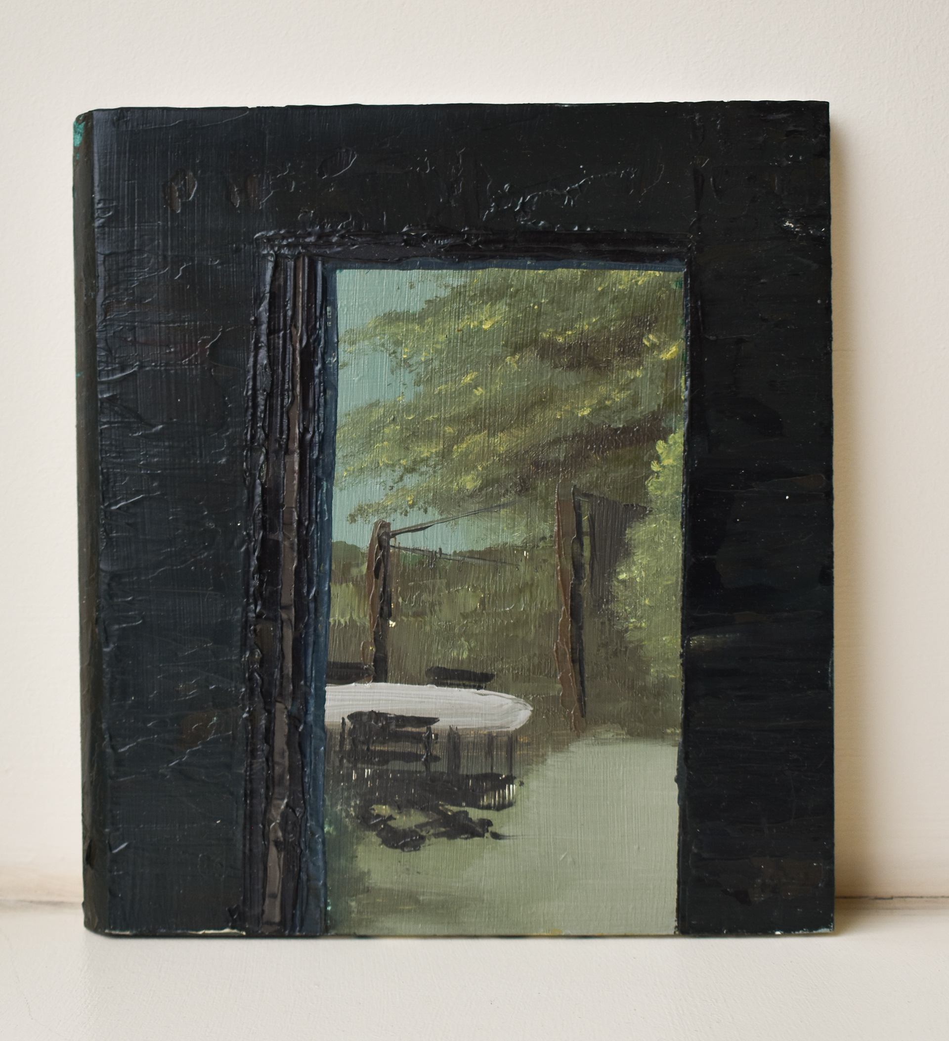 Doorway. Oil on MDF board. 23 x 21cm.
