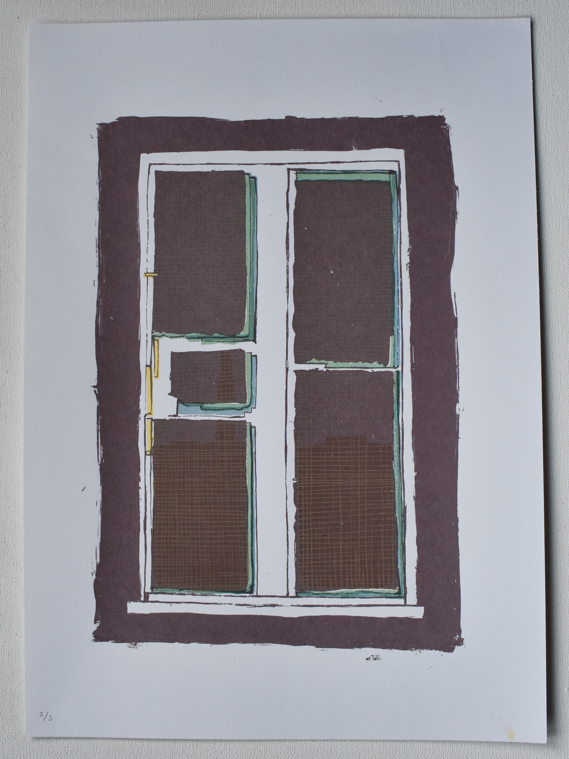 City Scape. Screen print. 28 x 38cm. 1/5