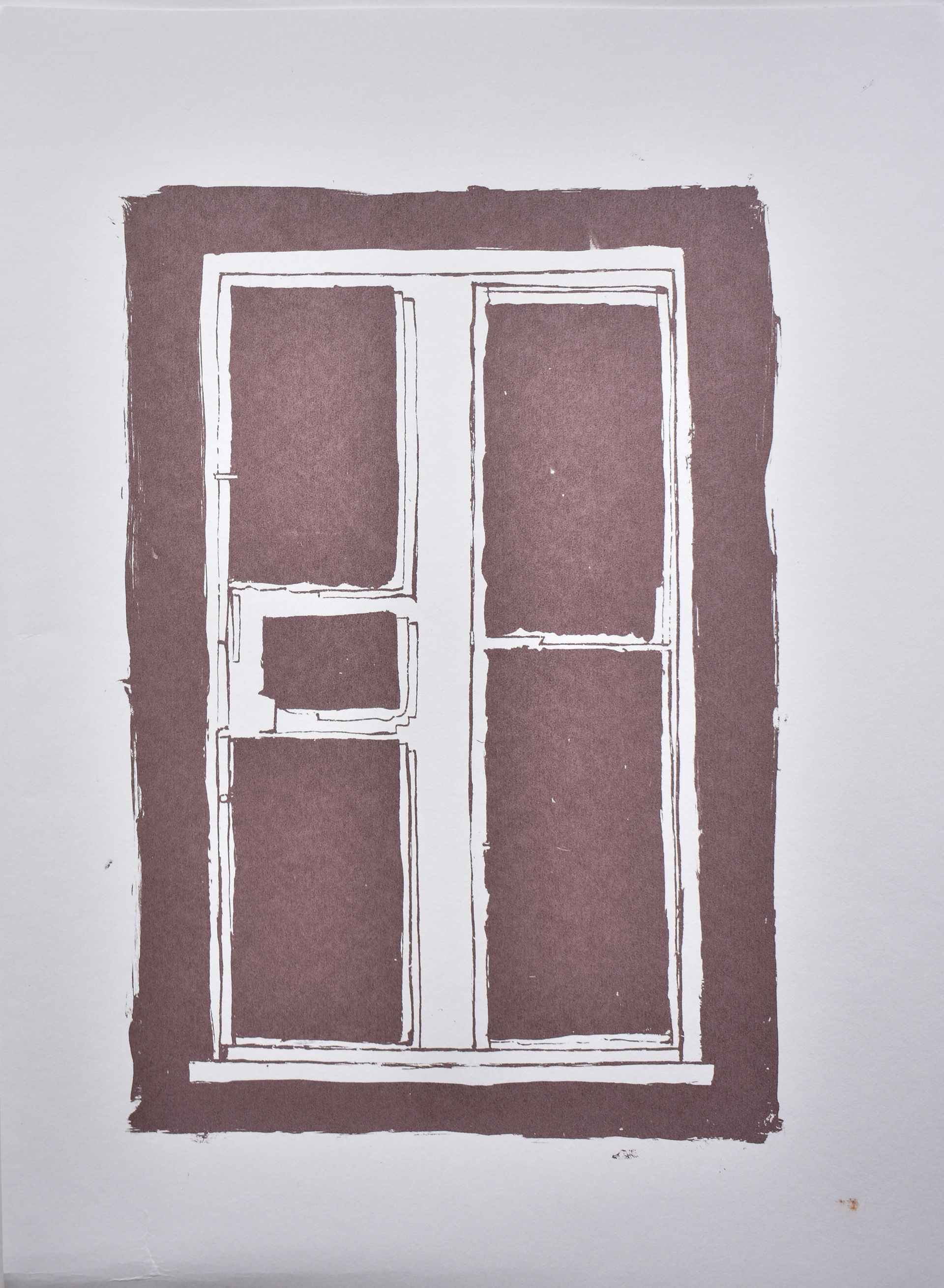 Monochrome window. Screen print. 28 x 38cm. 1/2