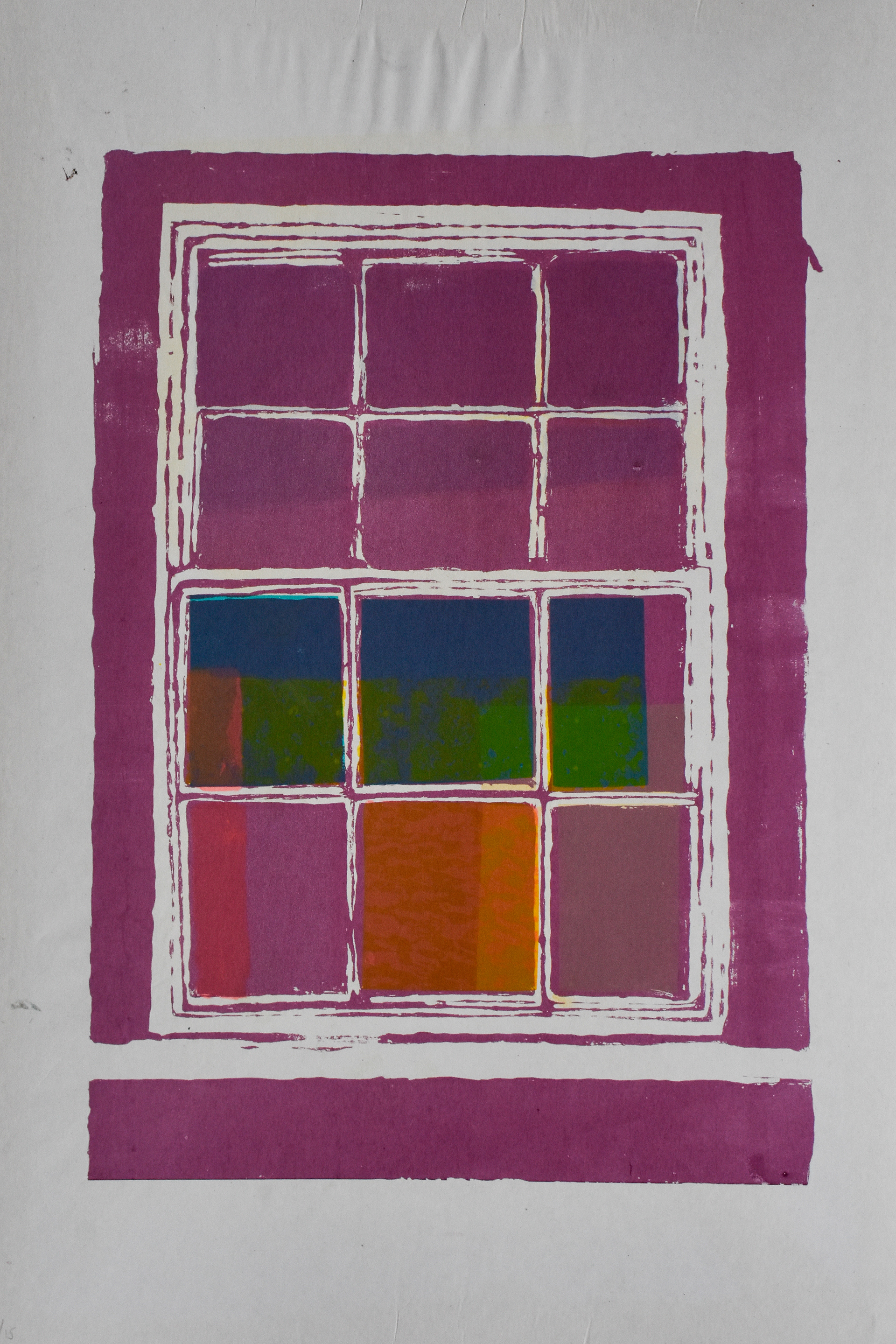 Through the Frame. Screen print. 28 x 38cm. 9/15
