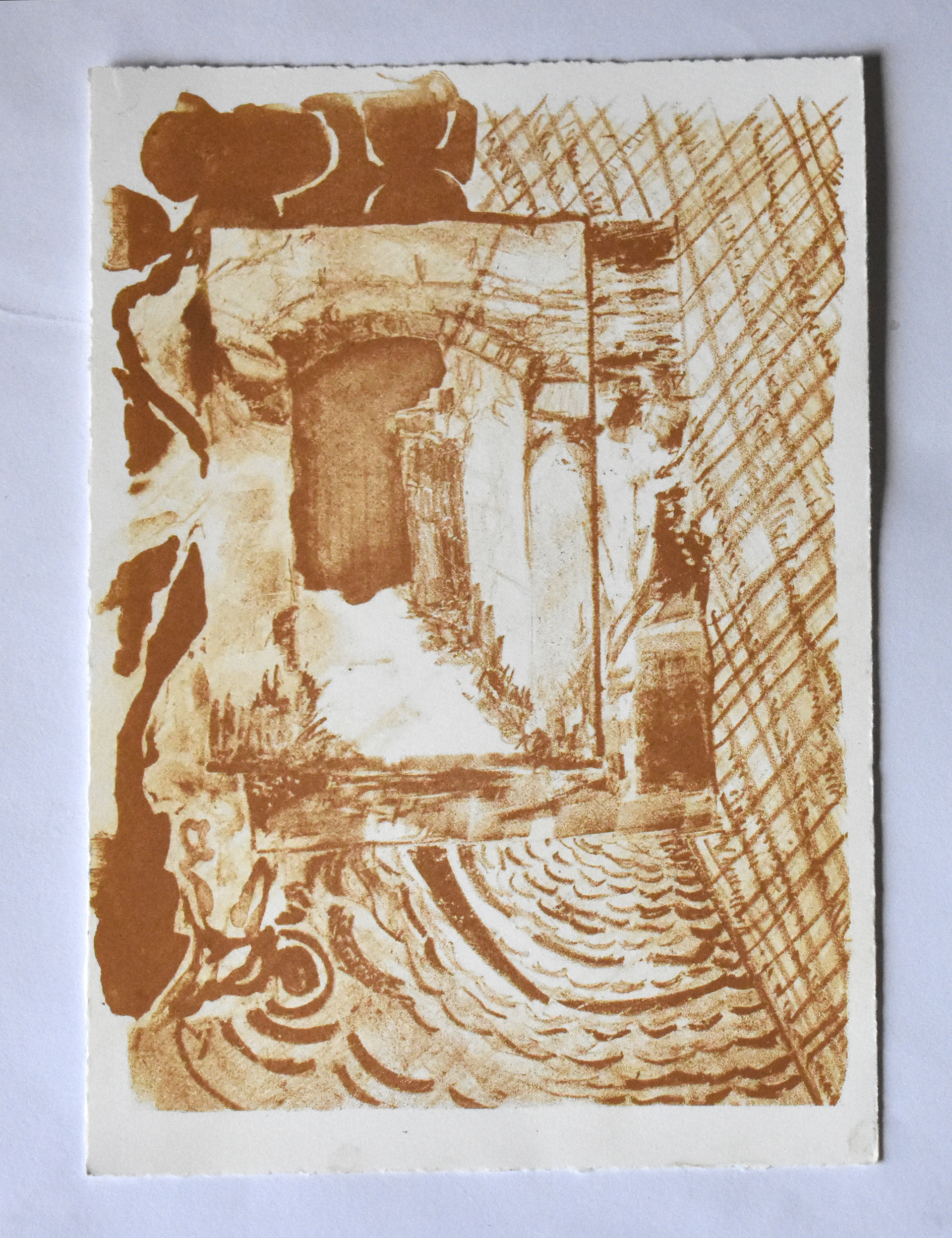 'Corfe Collage' Lithograph. 3/8