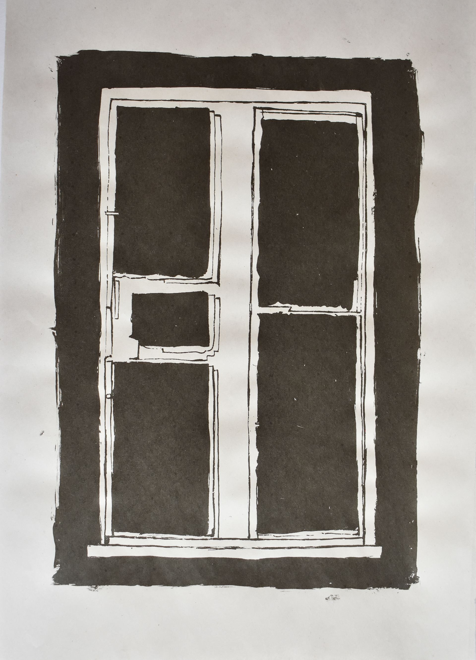 Monochrome Window. Screen print on neutral paper. 28 x 38cm. 1/2