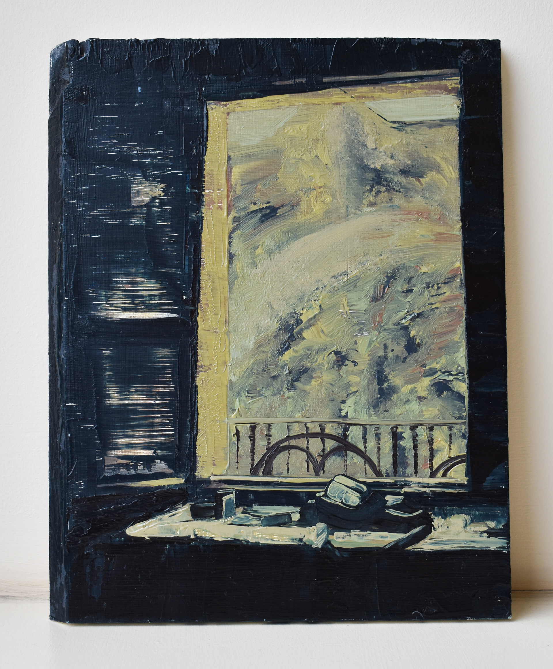 Window in Tuscany. Oil on MDF board. 26 x 21cm. Not for Sale