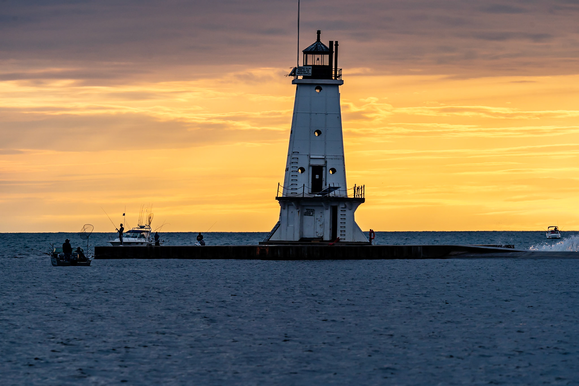 Ludington North Breakwater and Lighthouse - Michigan