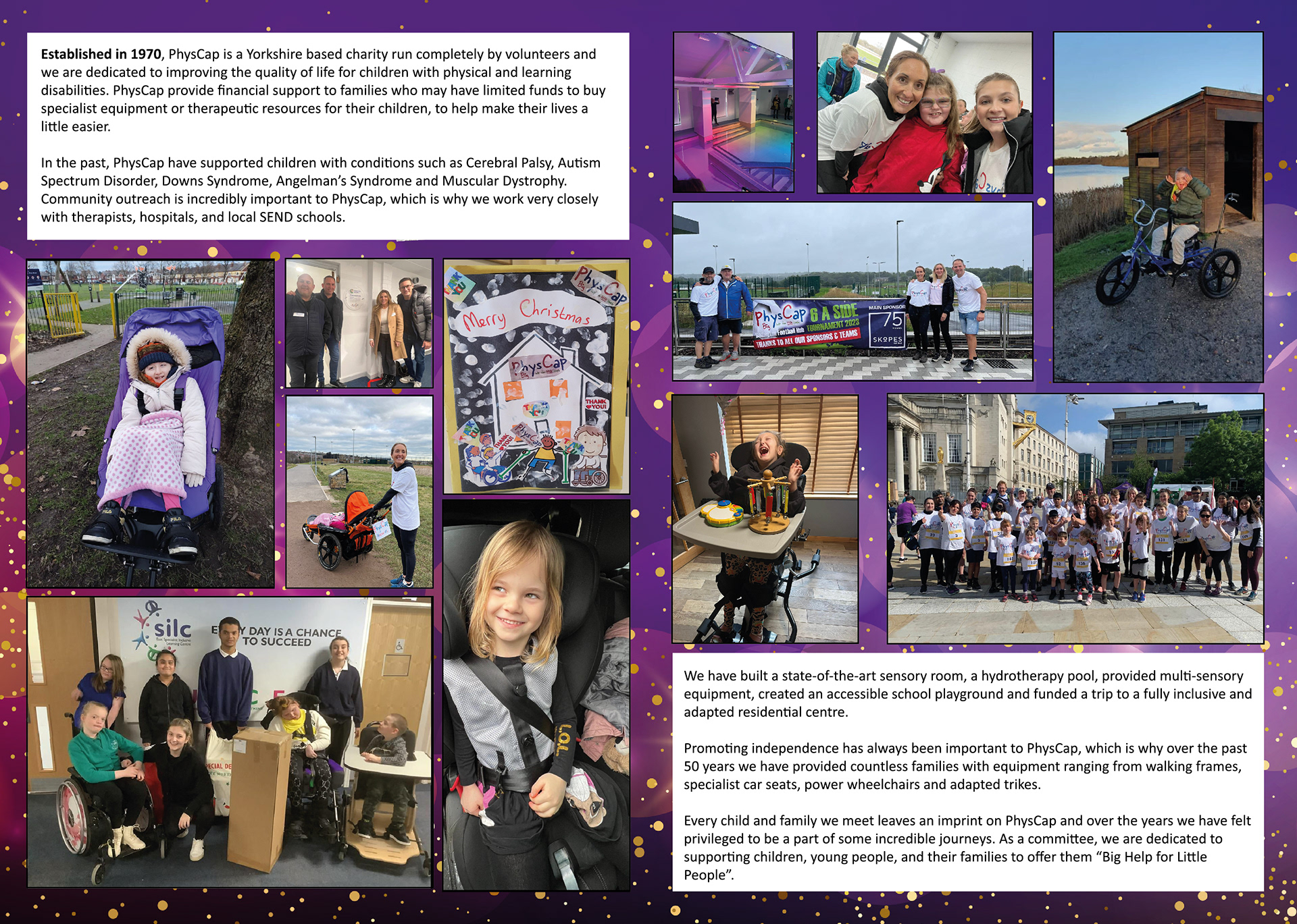double page spread in brochure