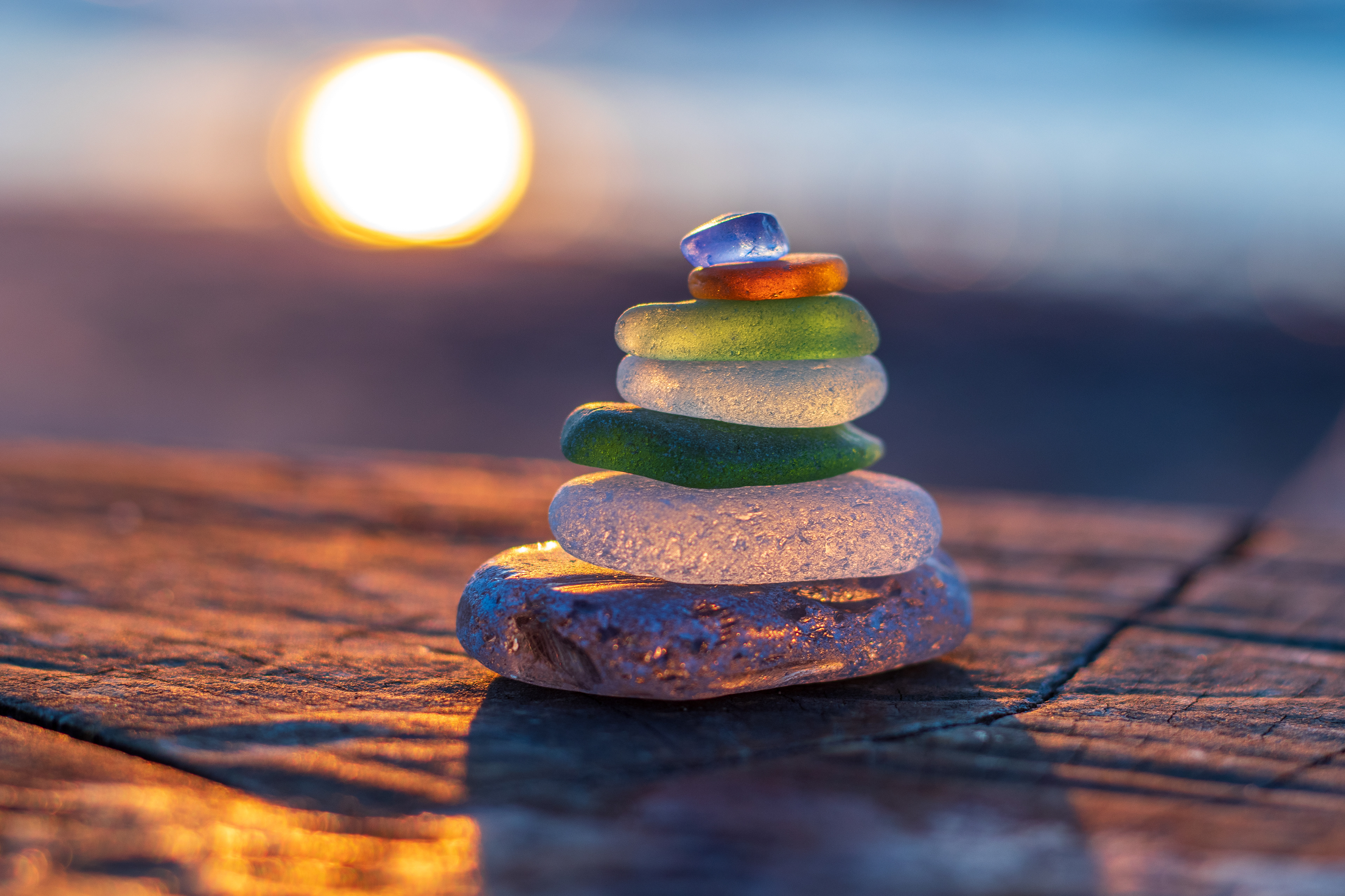 Seaglass stack