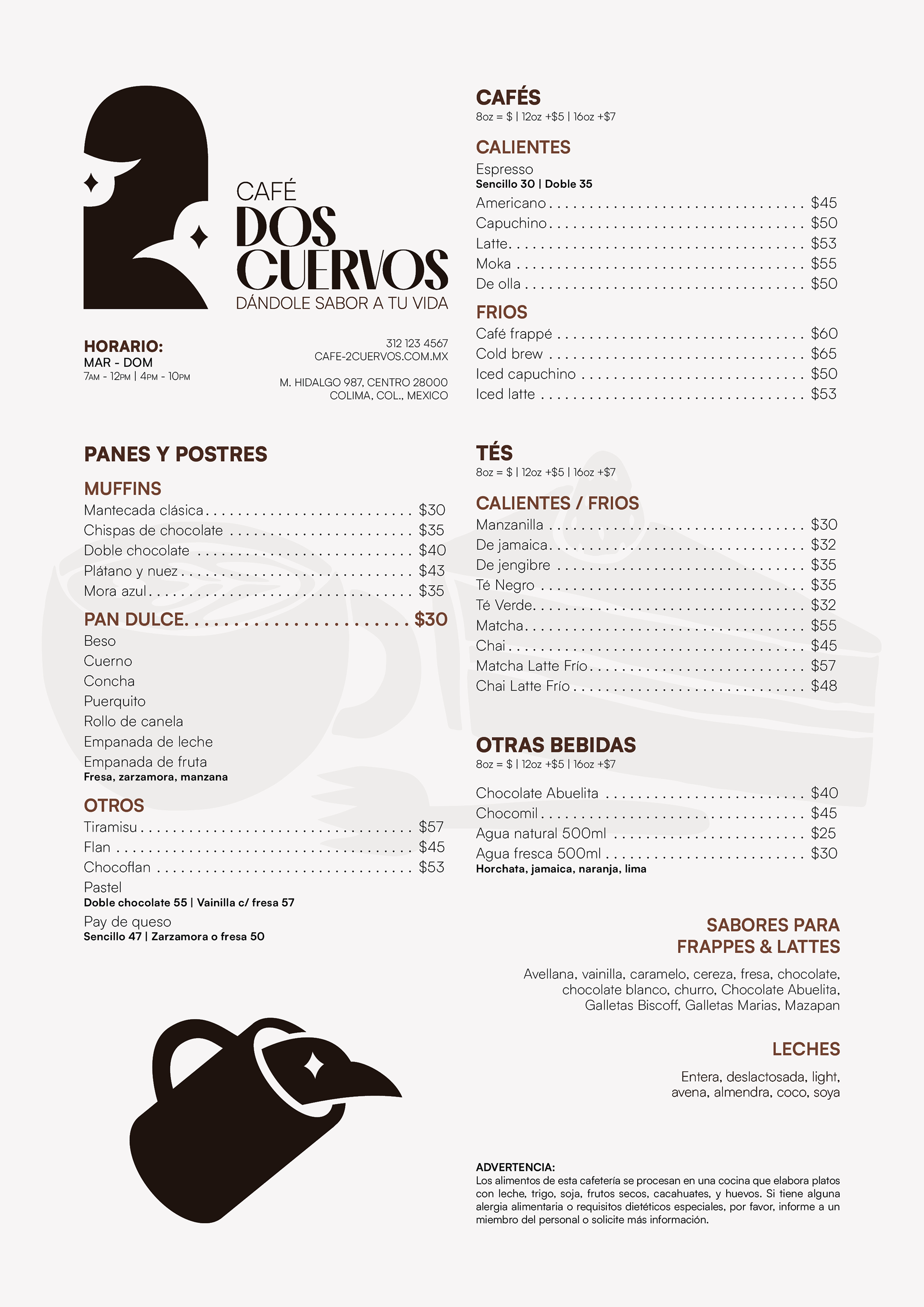Menu - Front Side