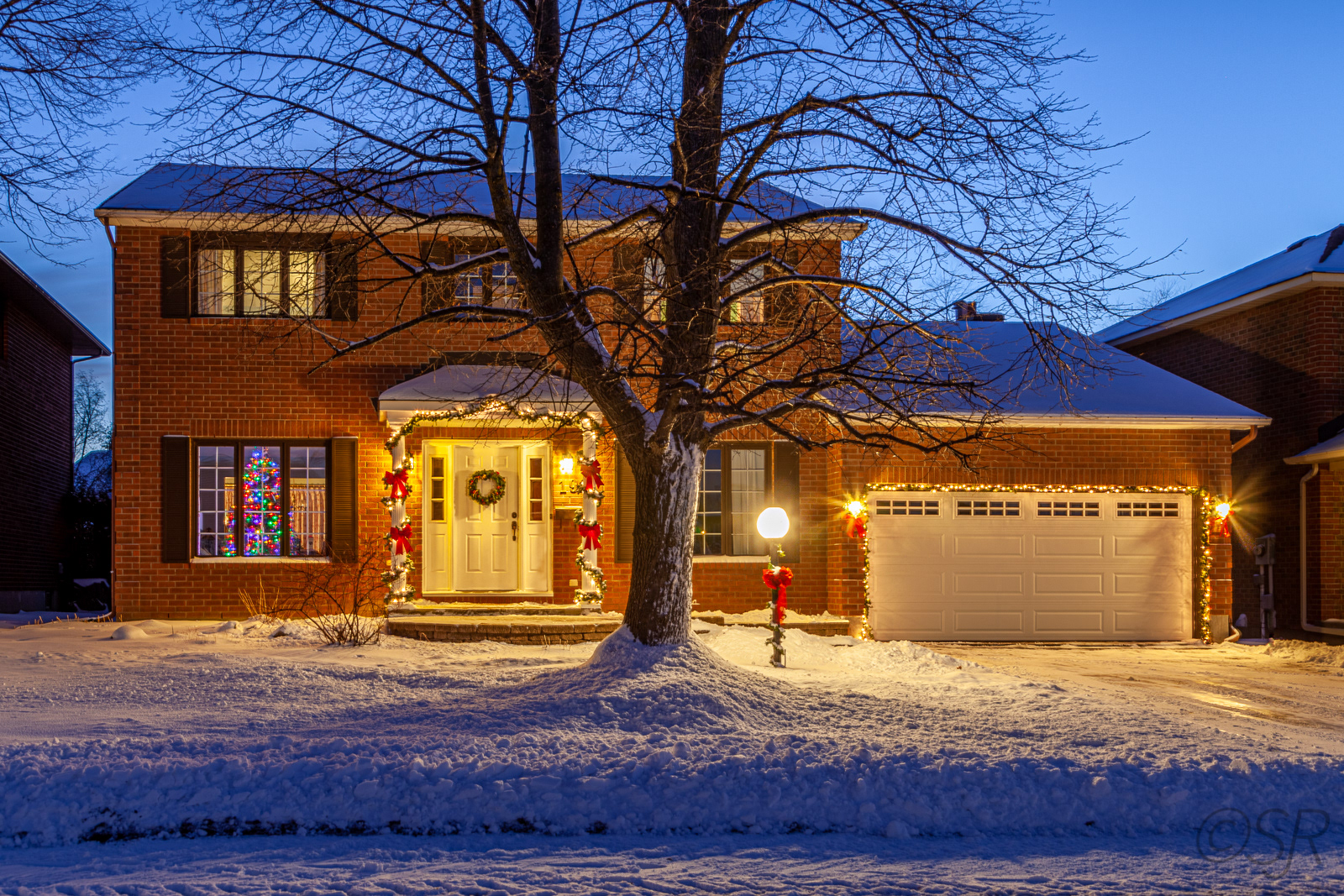 Private home at Christmas