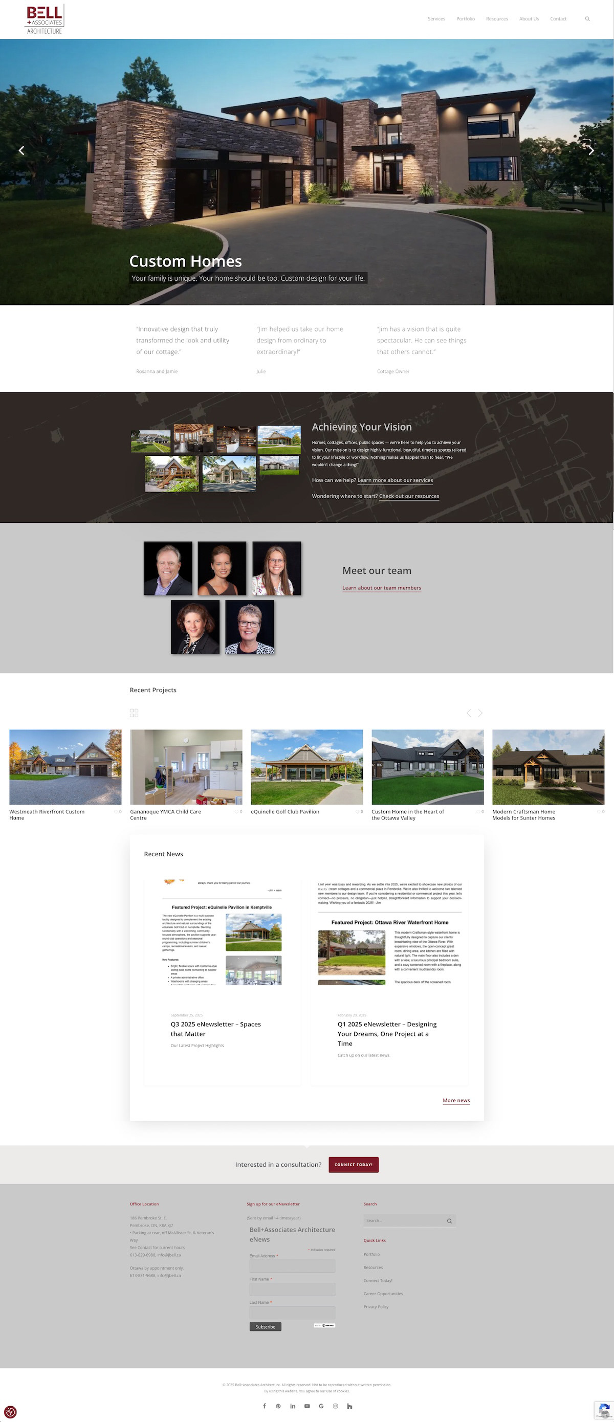 bellarchitecture.ca website