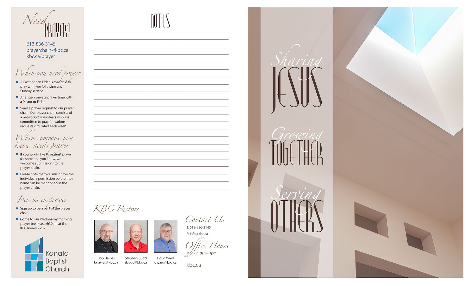 Church bulletin design