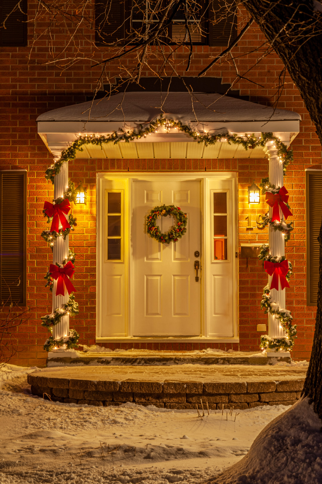 Private home at Christmas