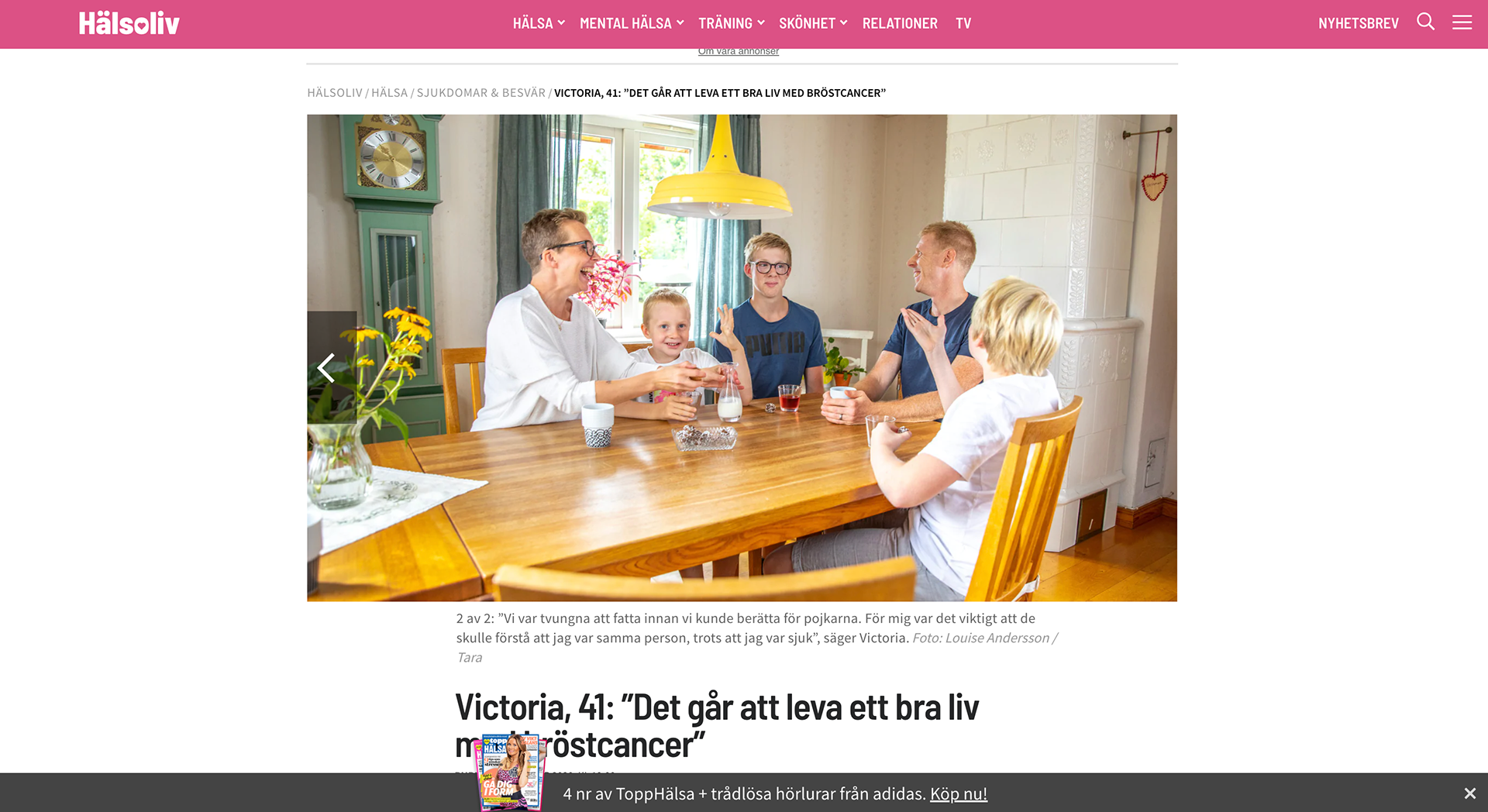 Fotografering för TARA / Hälsoliv ( Expressen) 