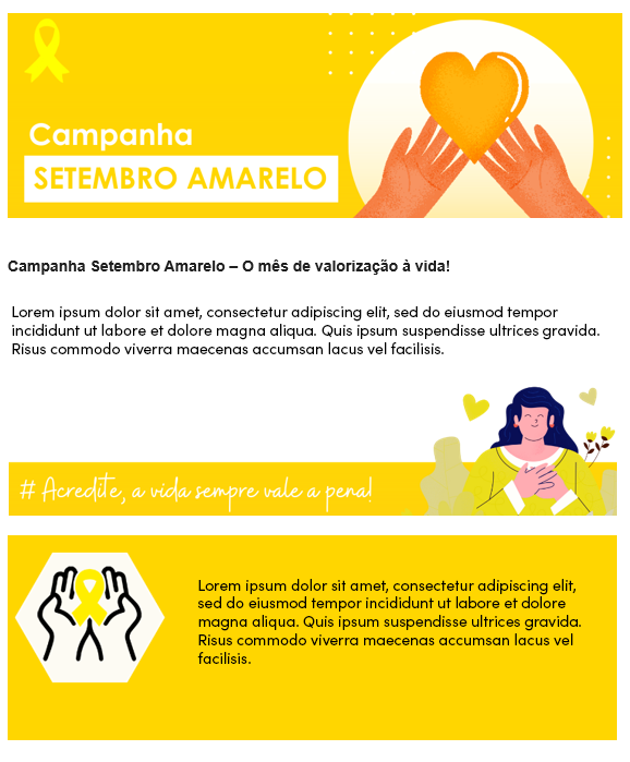 Setembro Amarelo - Modelo de Email