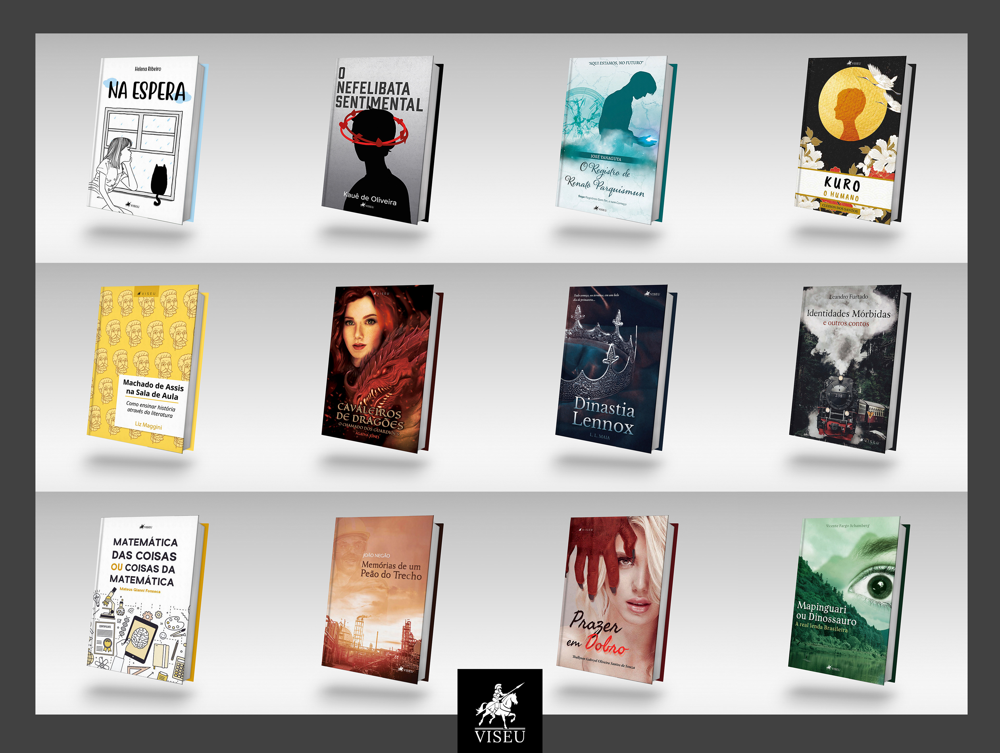Capas criadas para a editora Viseu em 2021/2022
