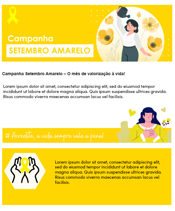Setembro Amarelo - Modelo de Email